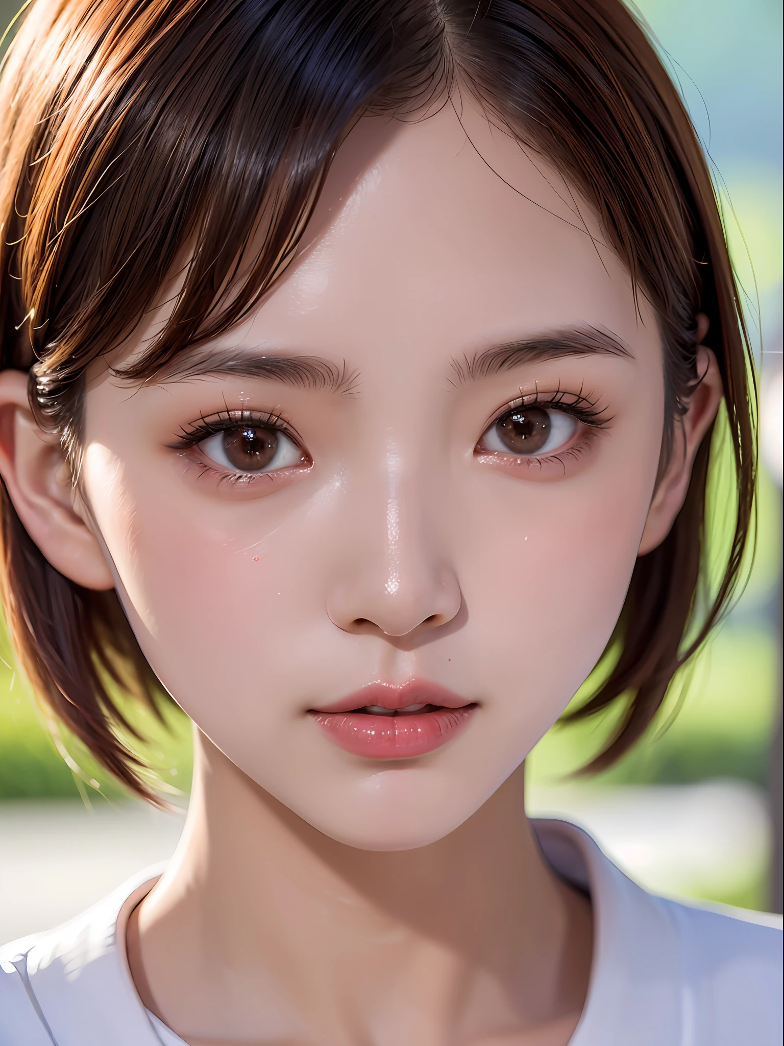 (chiayi:1.5), close up, masterpiece, best quality, raw photo, photorealistic, face, incredibly absurdres, beautiful girl, cute, short hair, depth of field, highres, ultra-detailed, finely detail, extremely detailed, extremely detailed eyes and face, sharp pupils, realistic pupils, sharp focus, ccinematic lighting