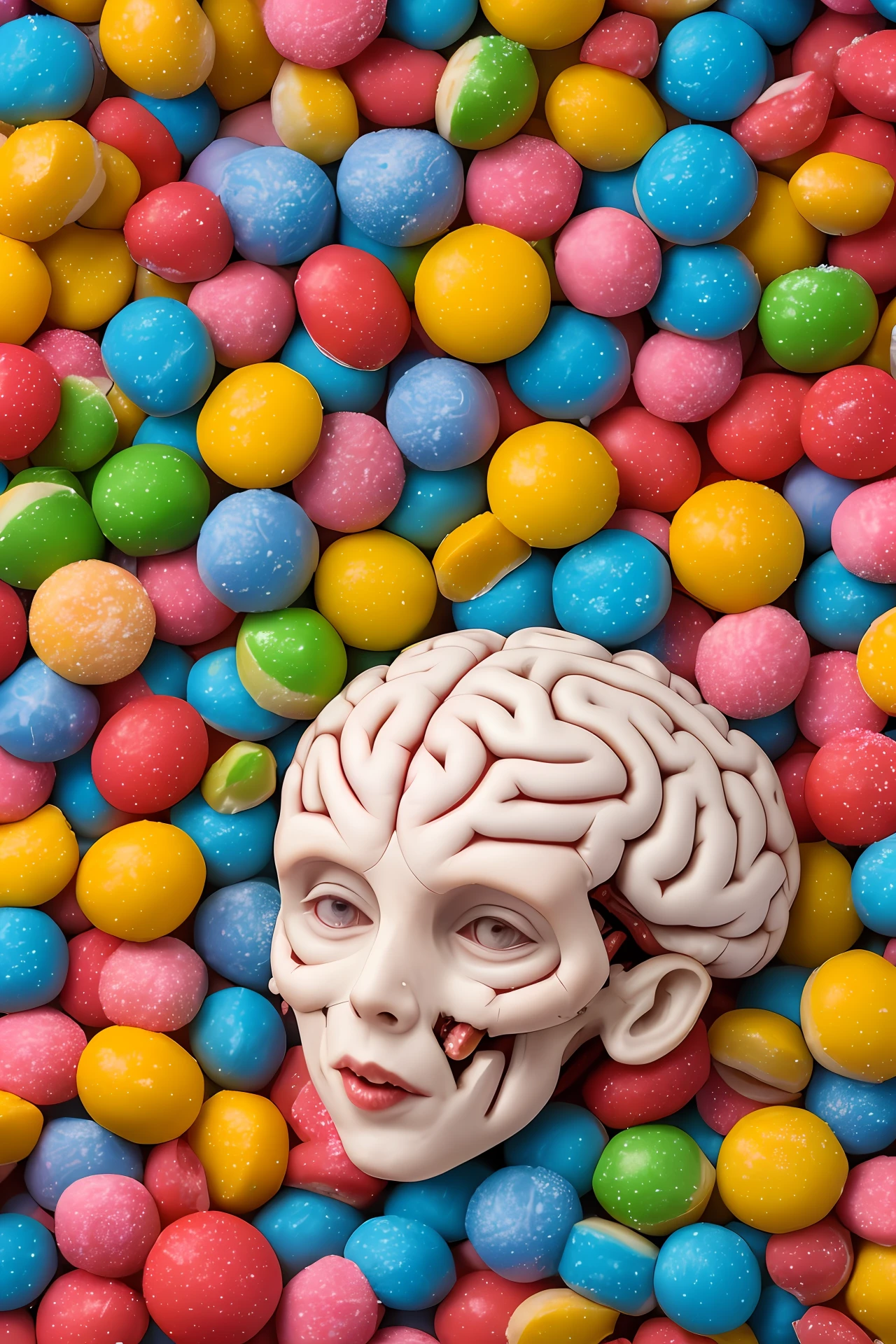 A brain damaged by excessive sugar consumption