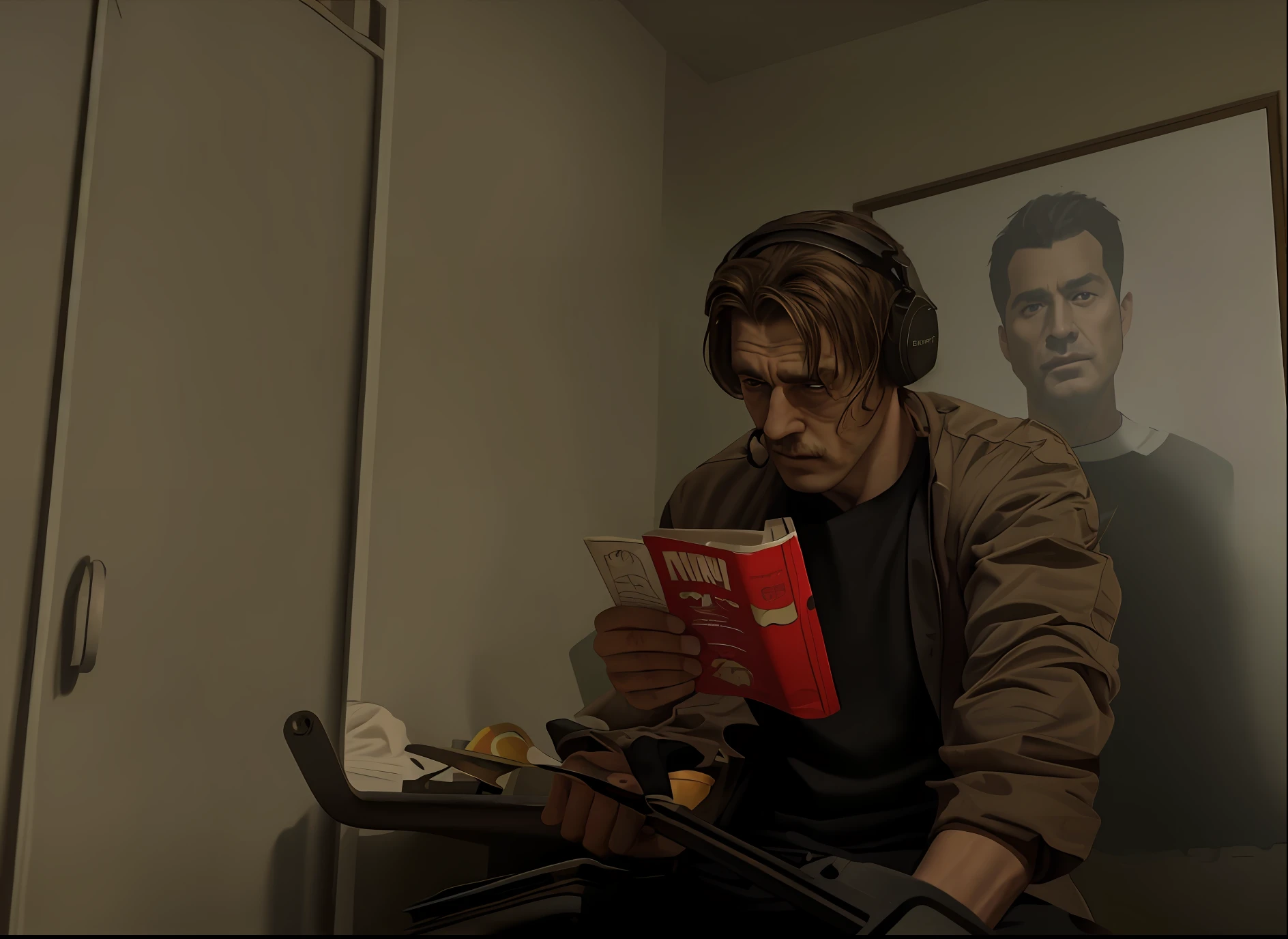 cinematic Film still from, Wall poster.