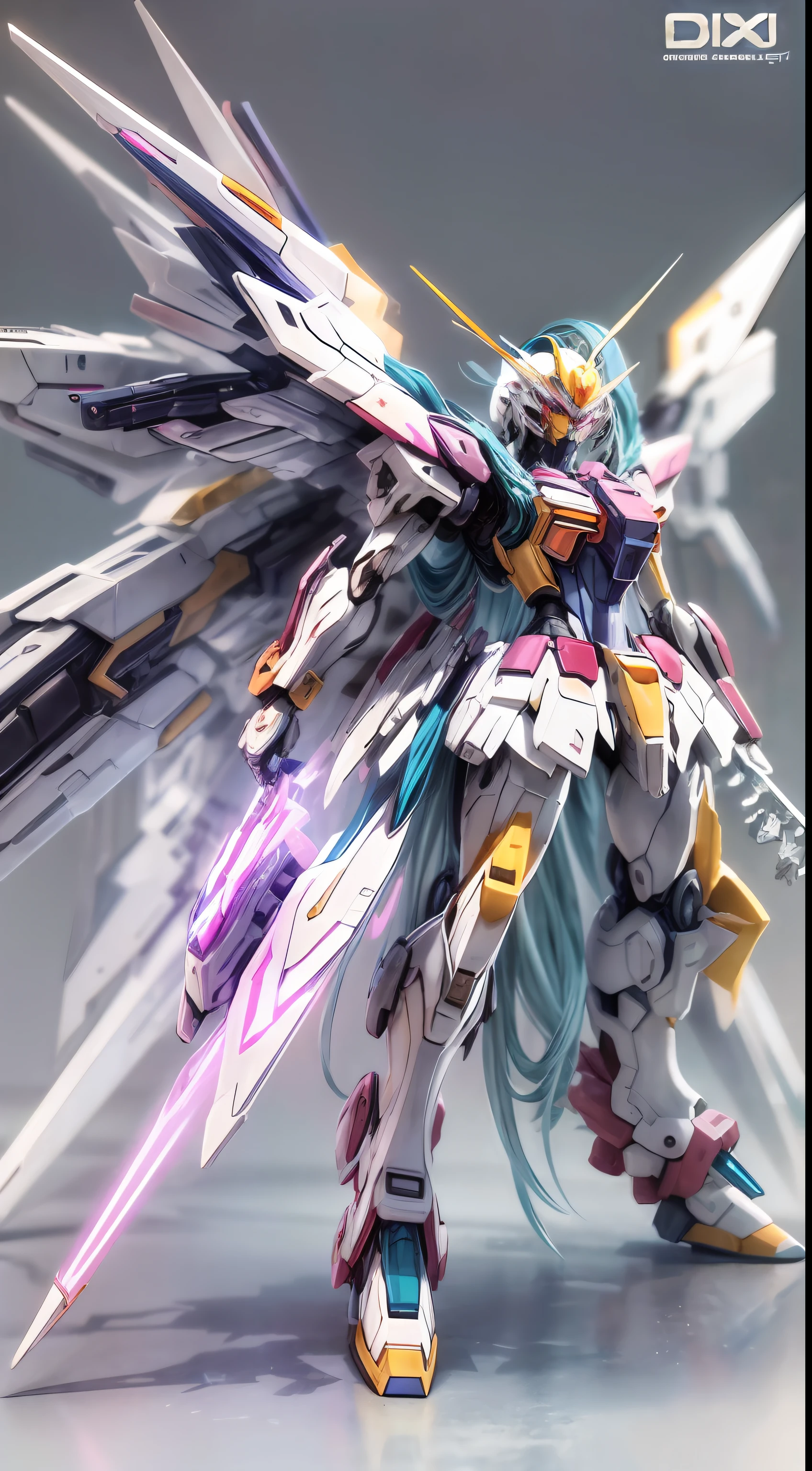 1 Transparent Gundam Seed Destiny, Color transparent plastic , Exquisite mechanical head detailing,Refined mechanical eye detailing,Refined mechanical facial details,Correct mechanical anatomy,HD intricate details,Machine wings,The details are clear, Exquisite and perfect,Cyberpunk light , (industrial design:1.2), (Luminous neon:1.2) , White background , surrealism , hyper HD , High details , Best quality ,4K