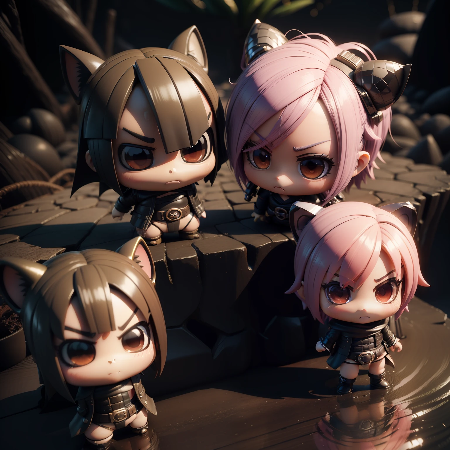 (((chibi3d))), villain, baddie, rogue, darkness, dirty swamp.