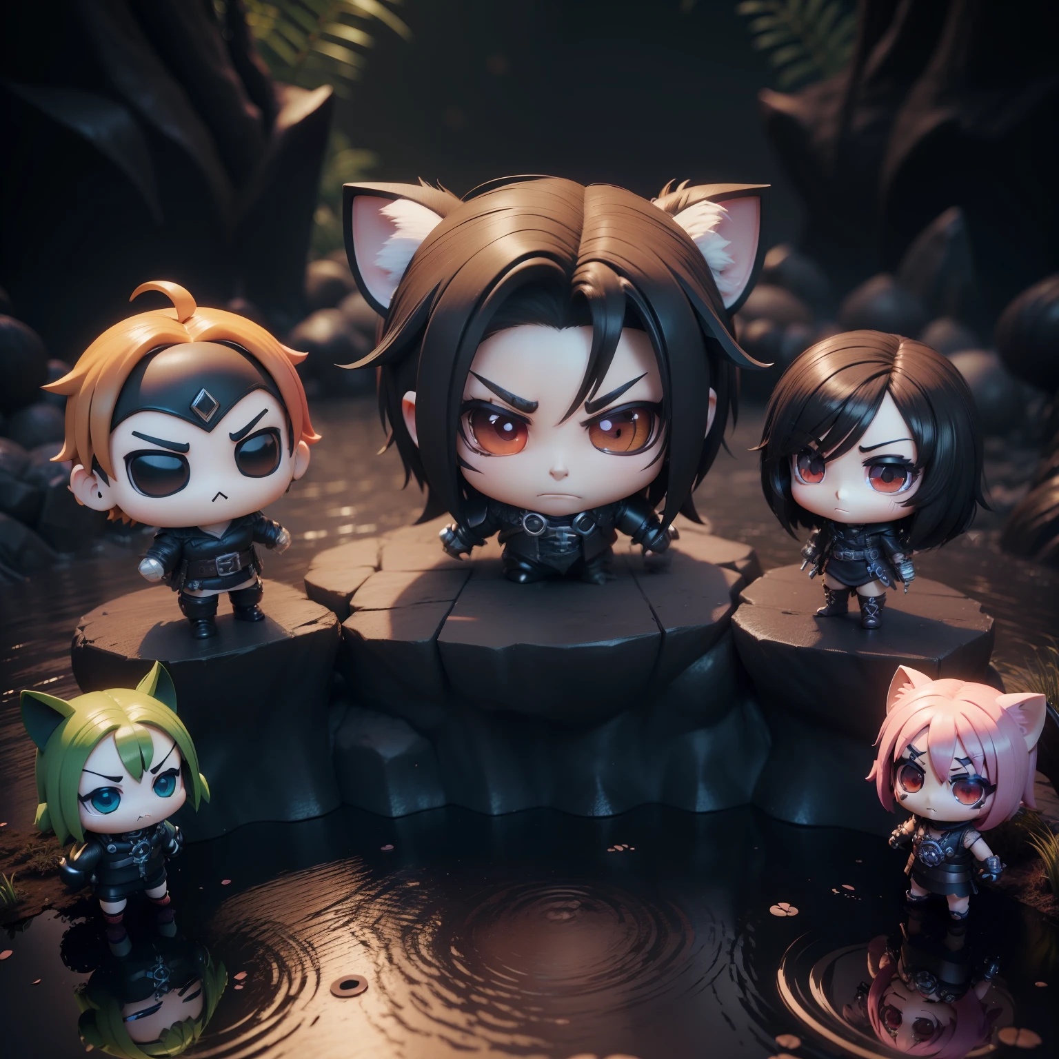 (((chibi3d))), villain, baddie, rogue, darkness, dirty swamp.