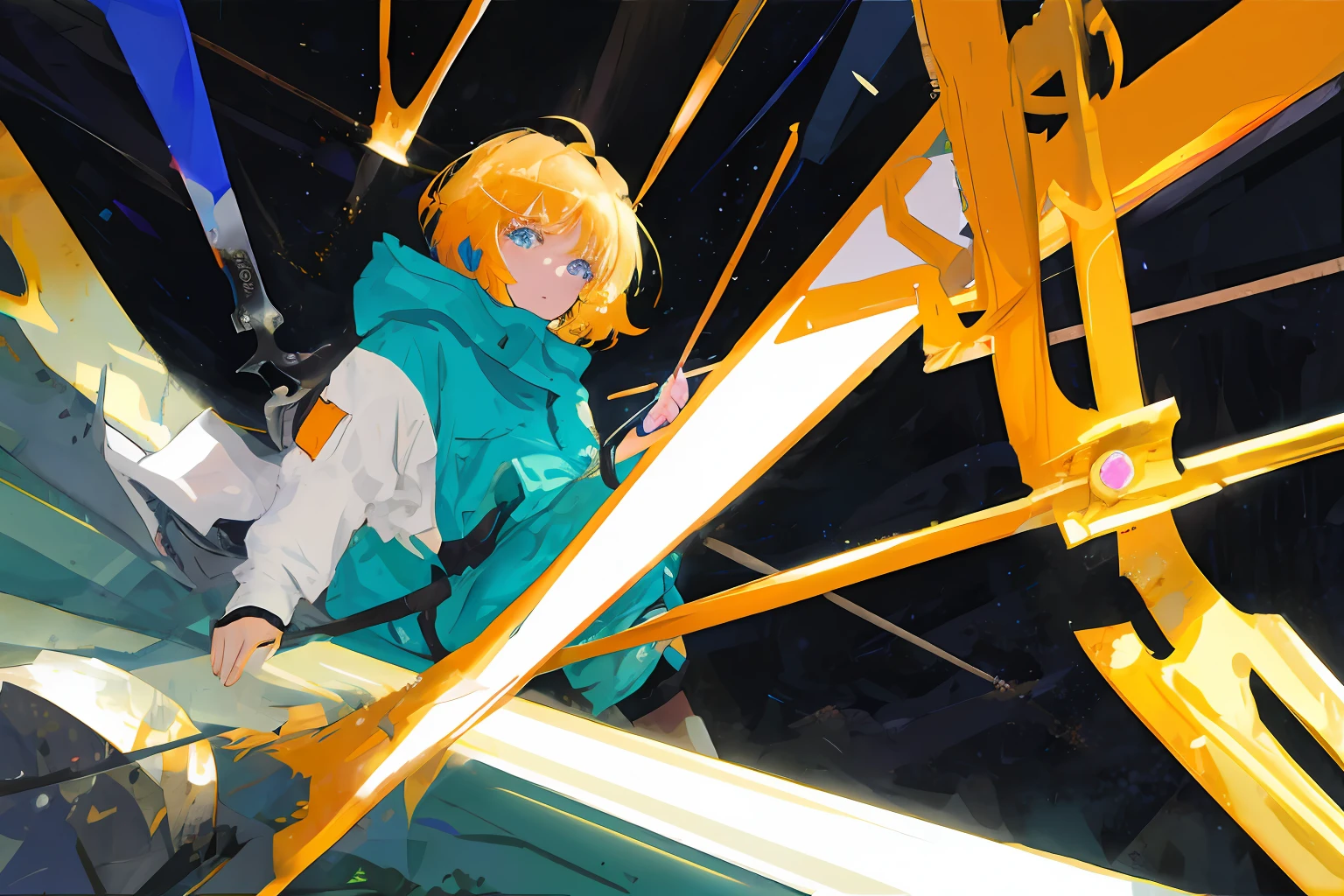 Scissors in space