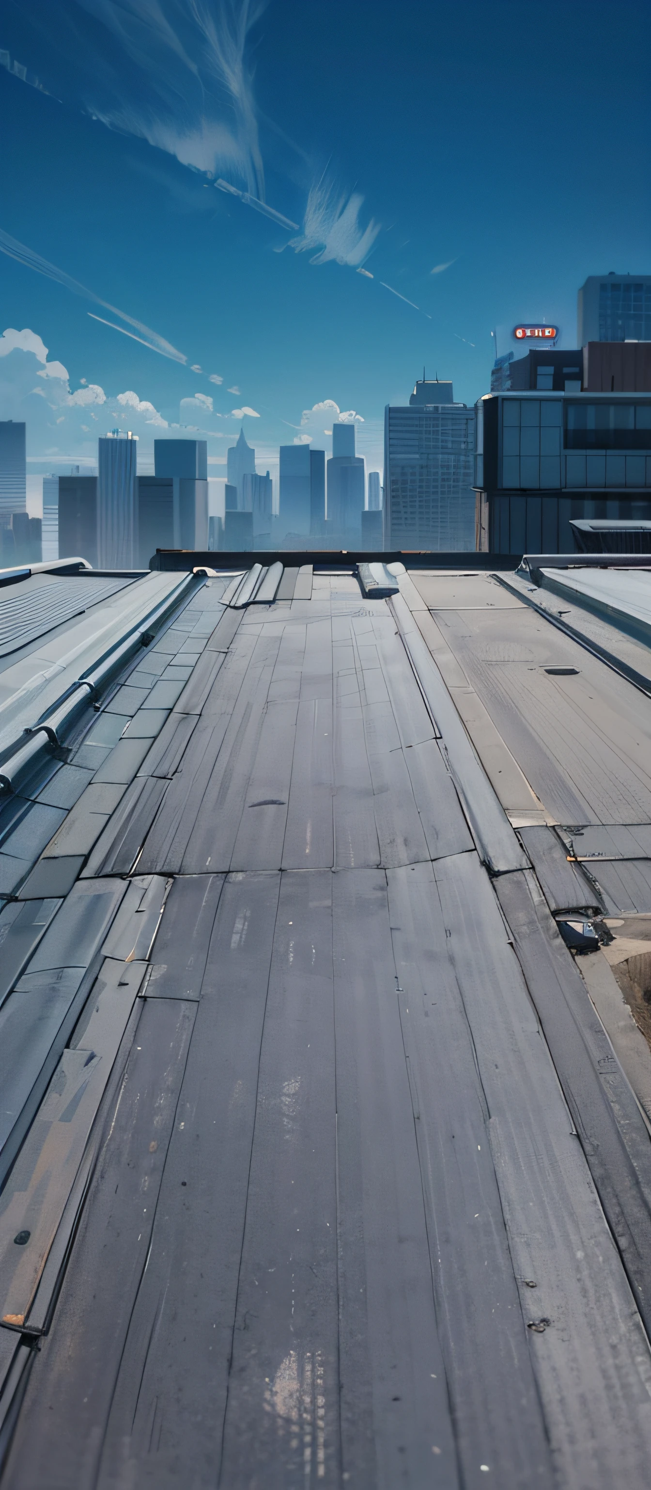 There is a picture of a vacant lot，In the background are the sky, Roof background,  skyline view from a rooftop, city street view background,  city rooftop, urban in the background, professional background
