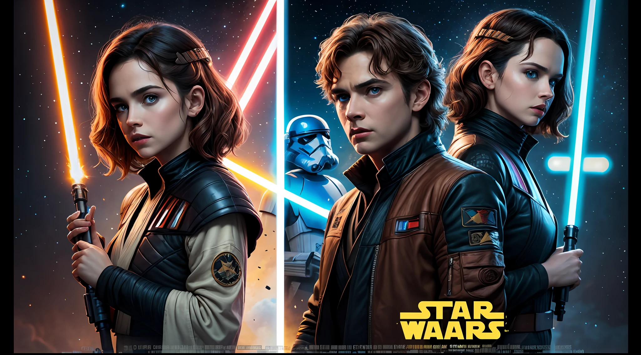 Epic Star Wars Movie Poster Episode I, Detalles, 8k