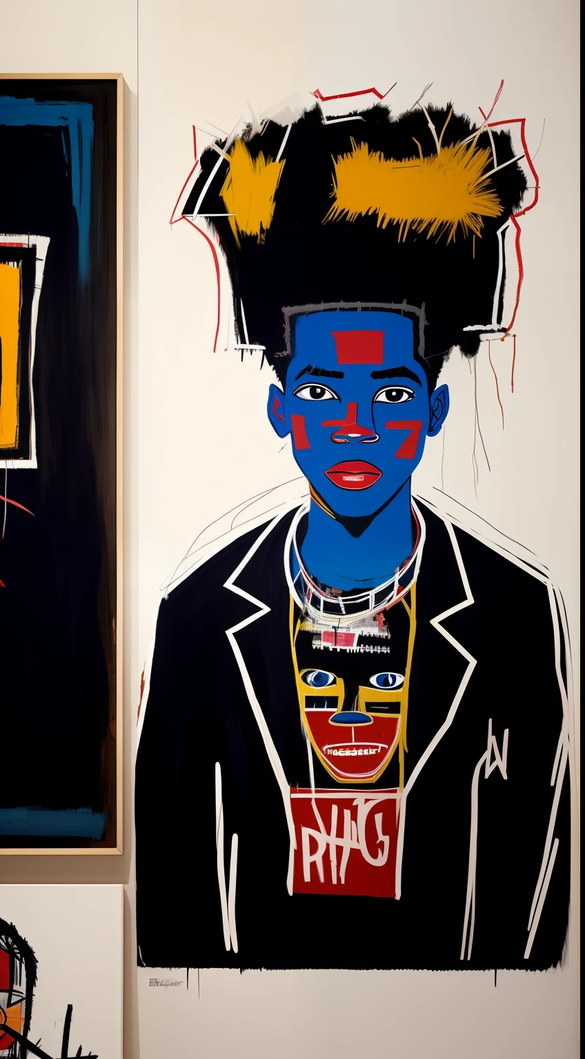 Basquiat's paintings、Painting of Cats、Detailed light、artworks、an extremely devious and beautiful、buliding、Provocative dichotomy