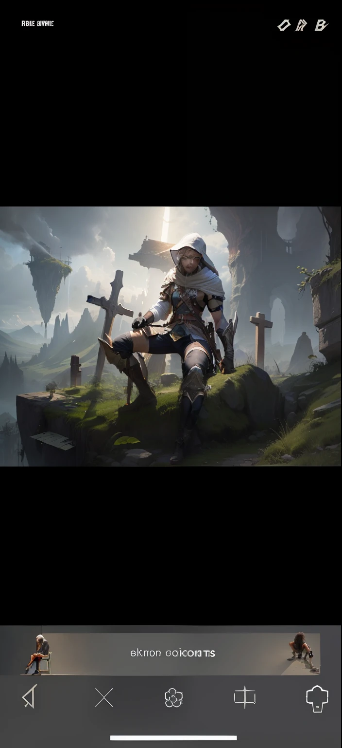 Preserve background,Suspended cross-knee immortal