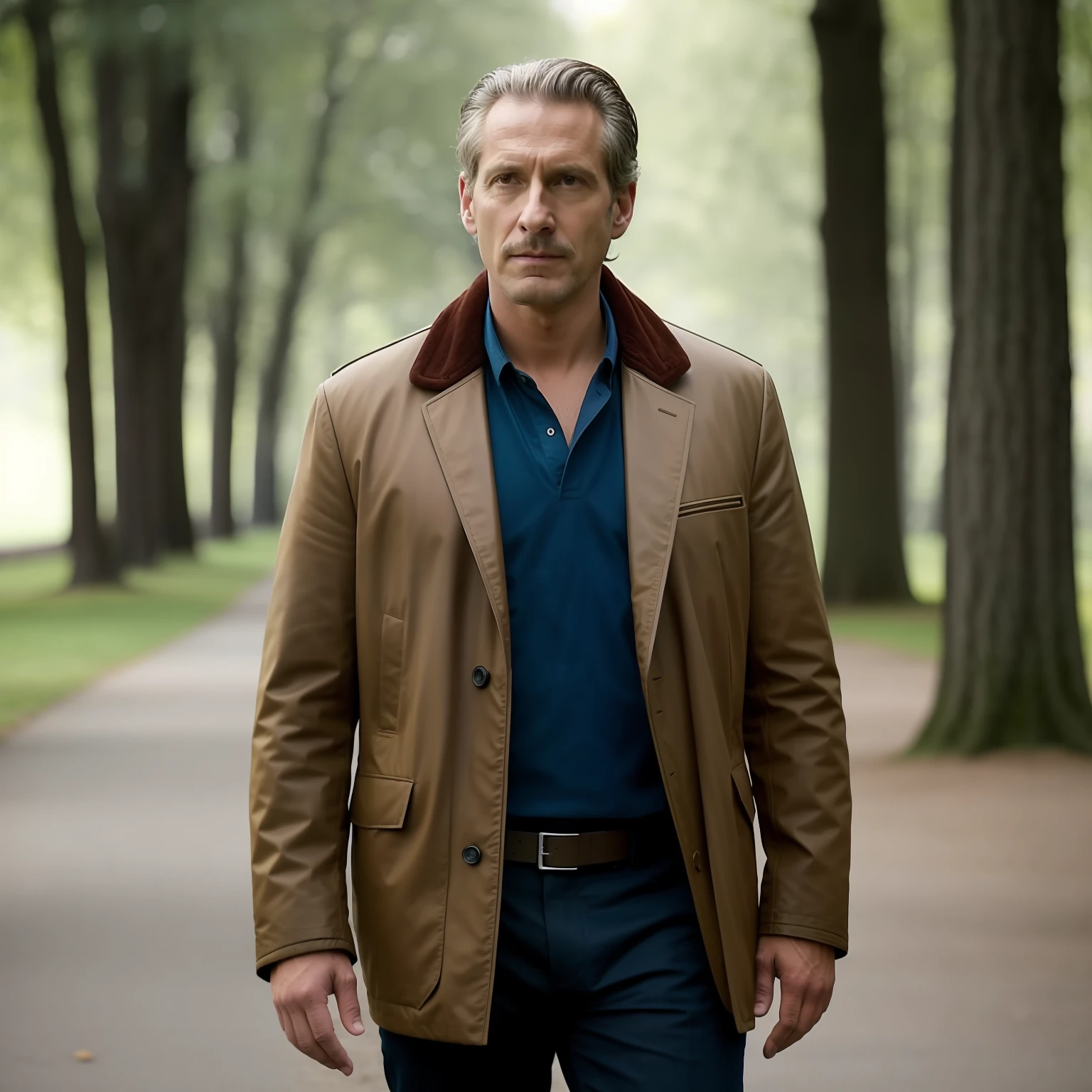 There's a man standing in a park with a jacket on, Hannibal, Alexandre Rostov, igla filme filmado, homem bonito, Directed by: Dietmar Damerau, Cor ainda, Directed by: Etienne Delessert, foto ainda, inspired by René Auberjonois, Estilo de David Cronenberg, still image from tv series