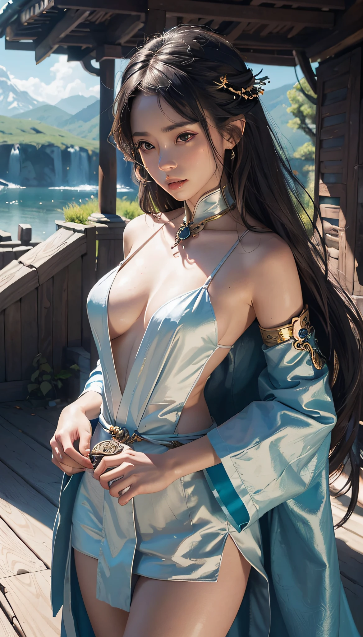 (1girl:1.3),solo,__body-parts__,
official art, unity 8k wallpaper, ultra detailed, beautiful and aesthetic, beautiful, masterpiece, best quality,Fantastical Atmosphere, Calming Palette, Tranquil Mood, Soft Shading,
Miko priestess, charm spell, talisman familiar, shrine maiden duties,