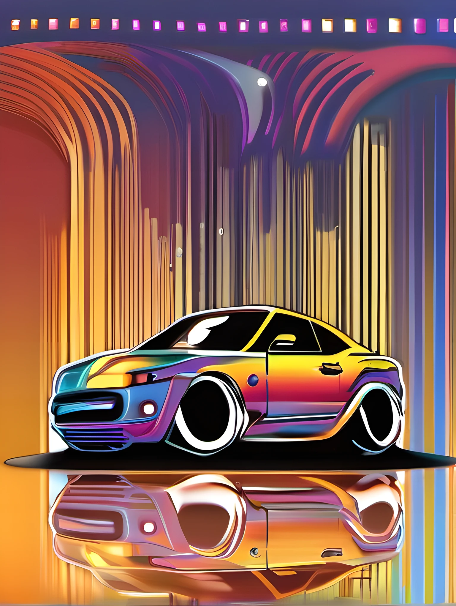 Illustration of car, sticker, abstract background, clear background, abstract splash background, t-shirt design, vector art