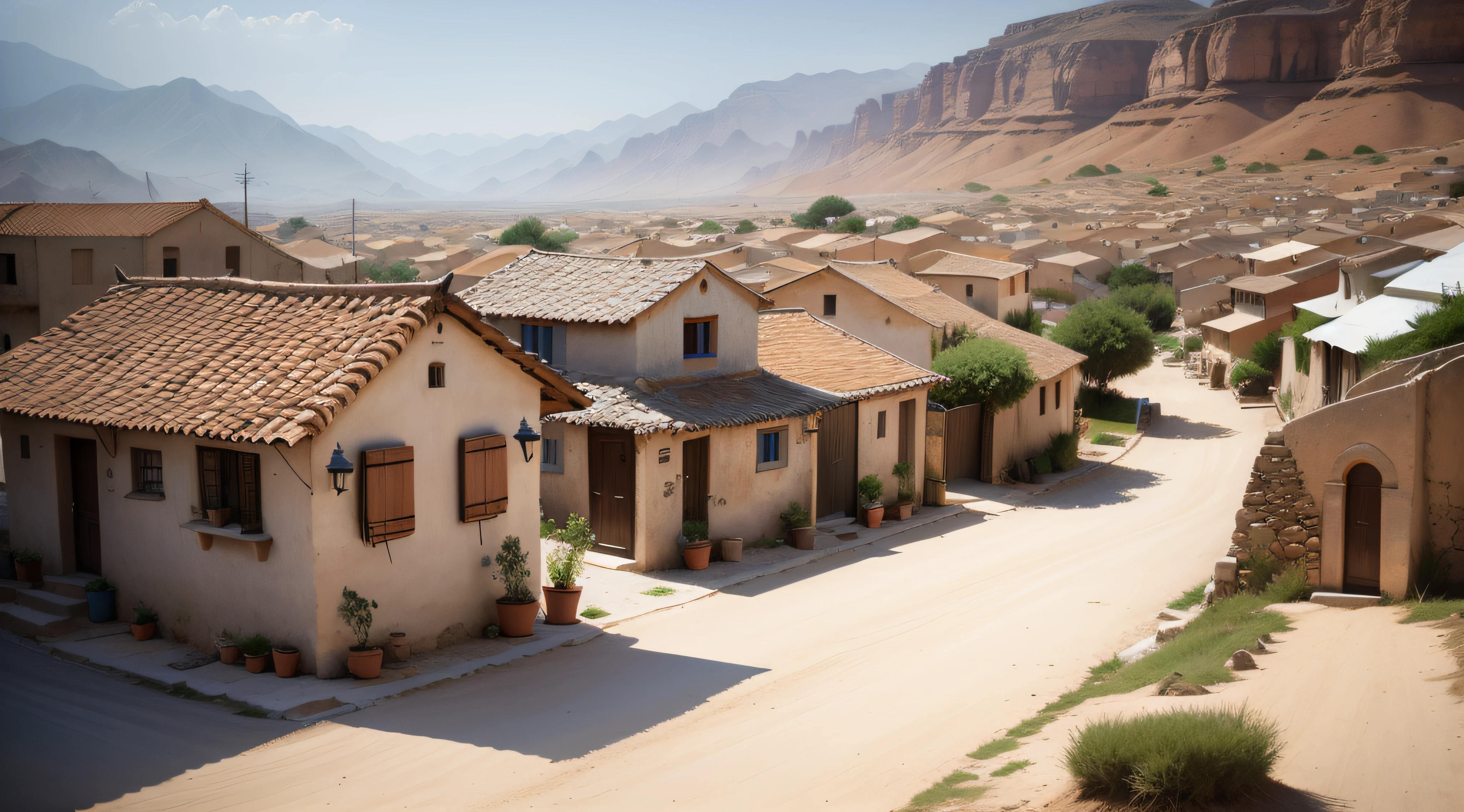 a small village typical of the Middle East