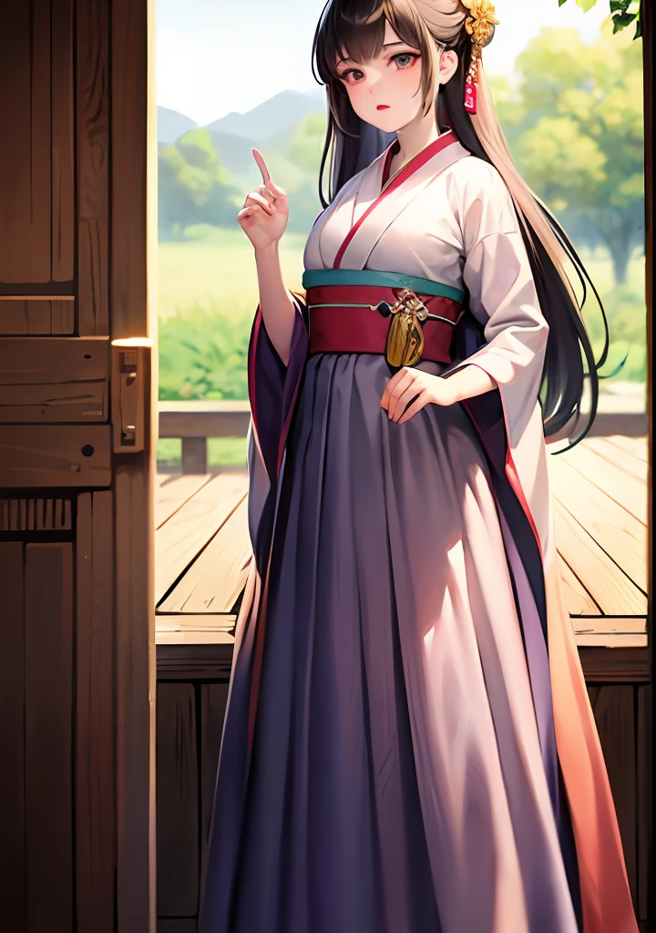 best quality,masterpiece,illustration,an extremely detailed and beautiful,extremely detailed,CG,unity,8k wallpaper,Amazing,finely detail,master,best quality,official art,extremely detailed CG unity 8k wallpaper,absurd,unbelievable Ridiculous, huge file size, super detailed, high resolution, very detailed, beautiful detailed girl, very detailed eyes and face, beautiful detailed eyes, light on face, (Hanbok: 1.1), 1girl, full body, full body Photo, ru_qun