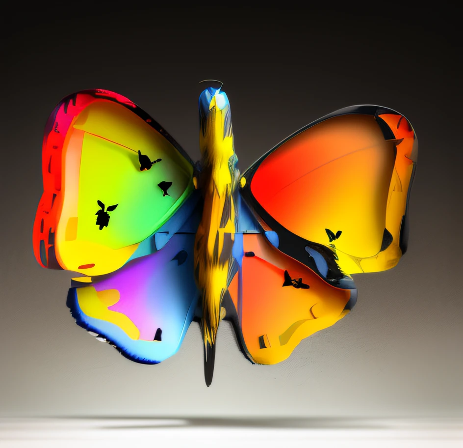 best qualtiy,tmasterpiece,extremely detaile,Creative logo trademark,Colorful butterflies flying,Strong personality,Minimalist style