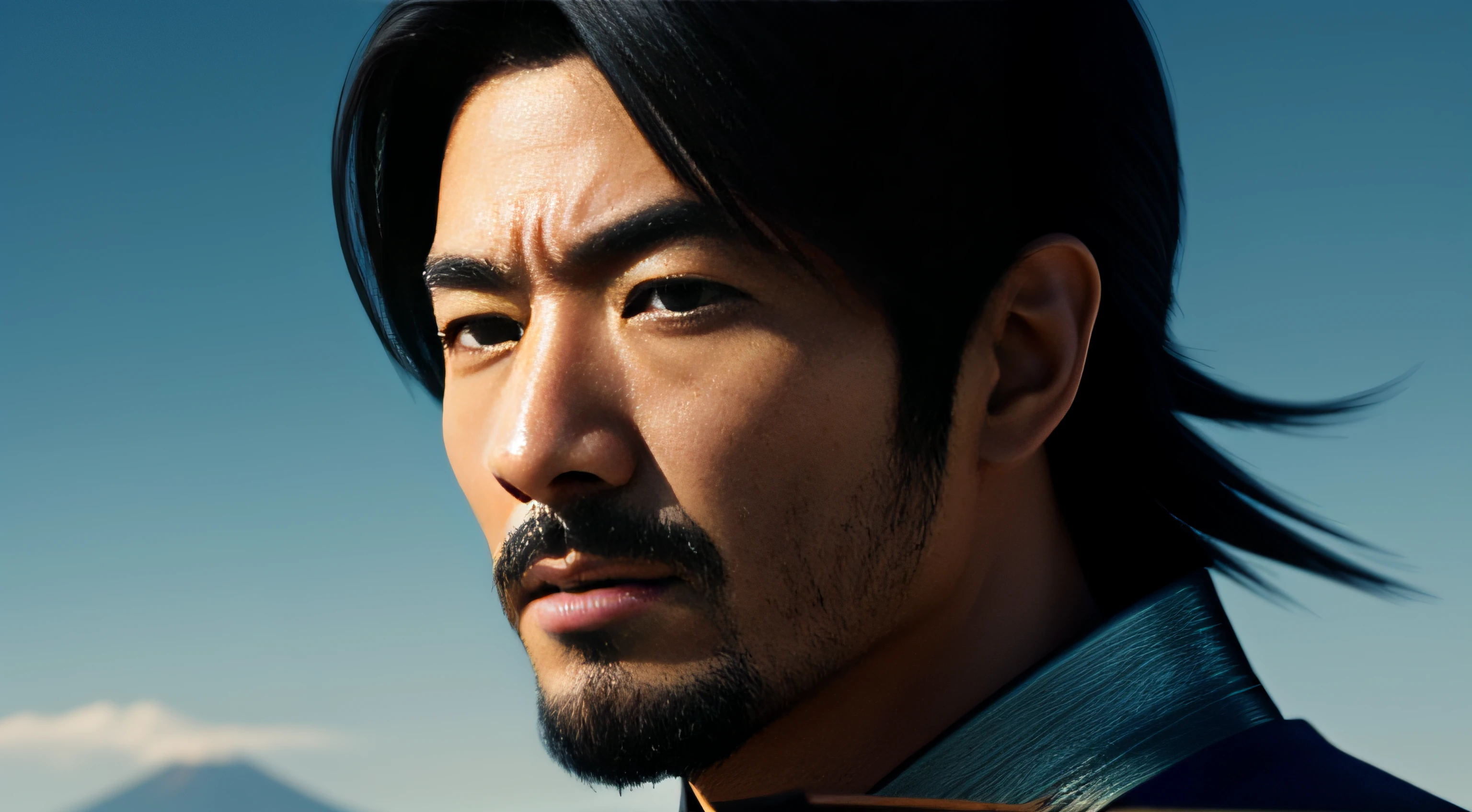 Japanese swordsman, wise, detalhado, 4k, retrato