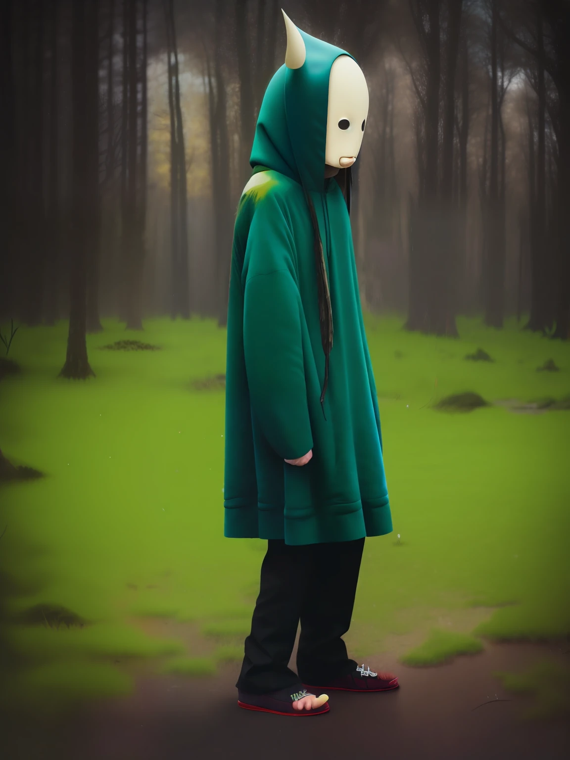 No Face from Spirited Away, in the style of Alessio Albi, 、