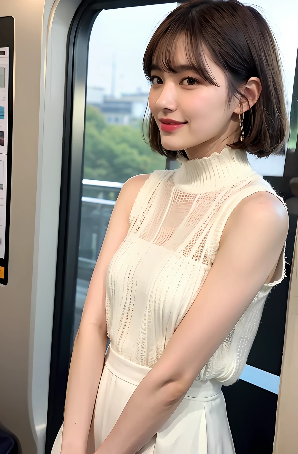 sleeveless、Sheer knitwear、