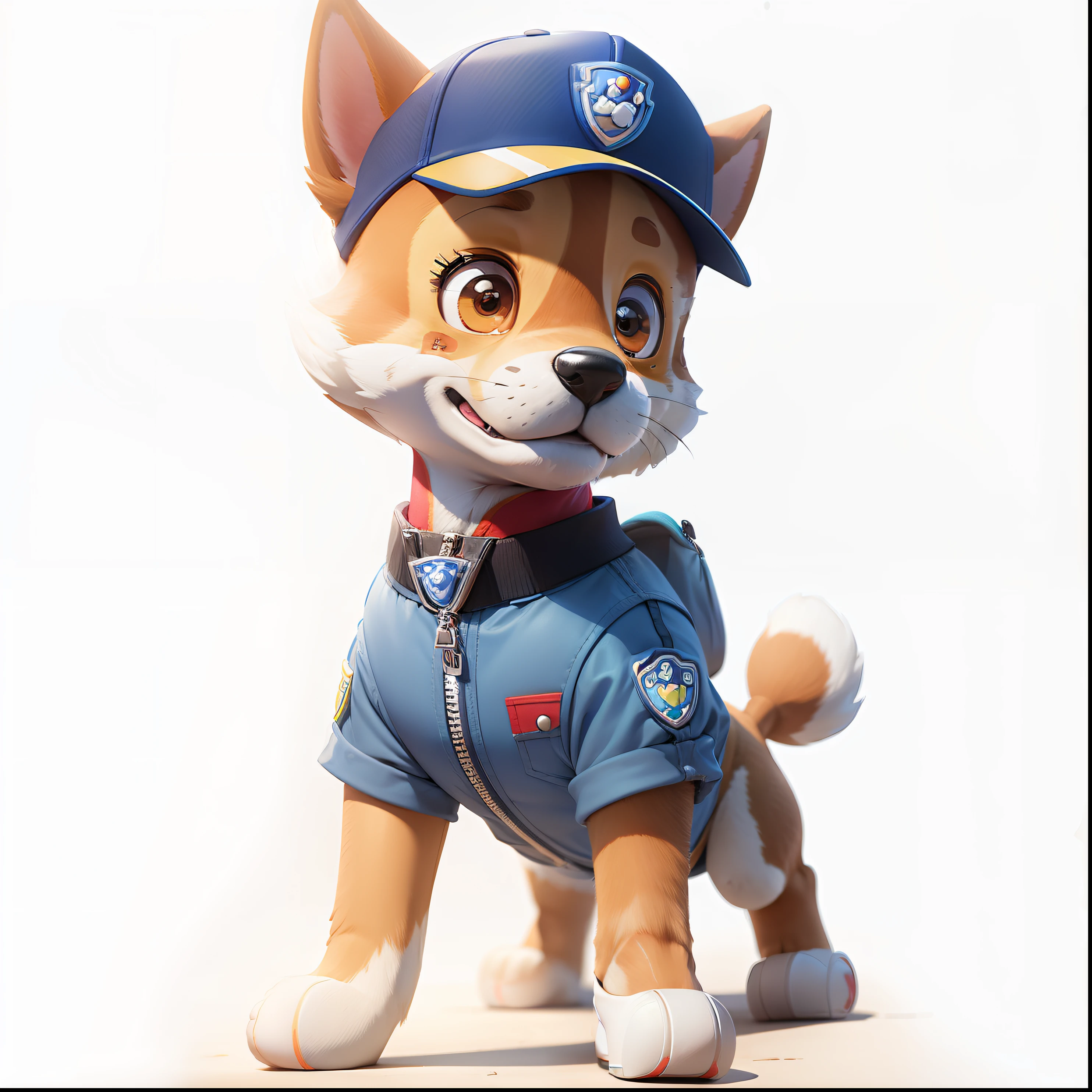 chase paw patrol in  street wear style