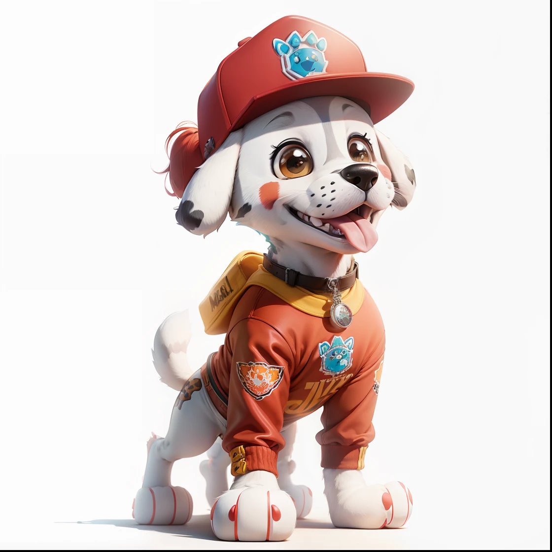 Marshall paw patrol in  street wear style, cartoon style