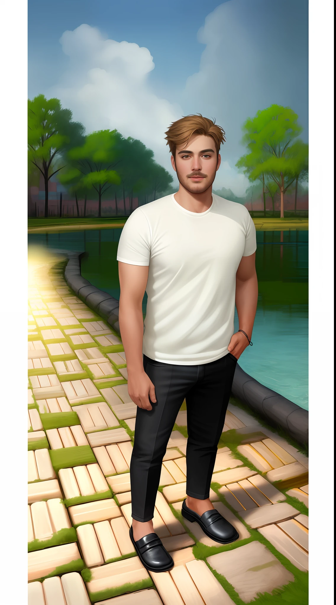 Handsome boy realistic  Background