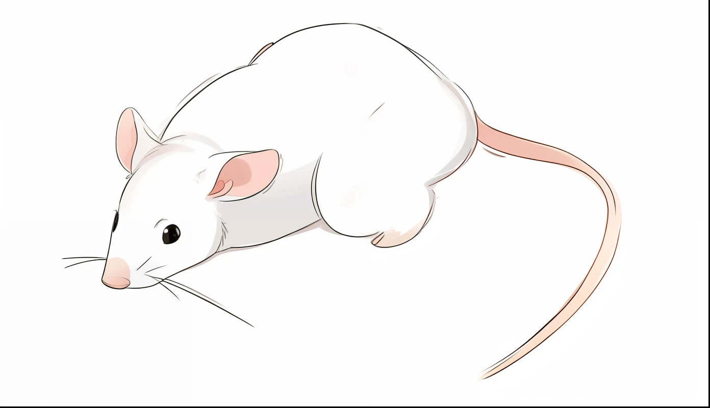 Draw a picture of two swiss mice, one chubby and the other thin