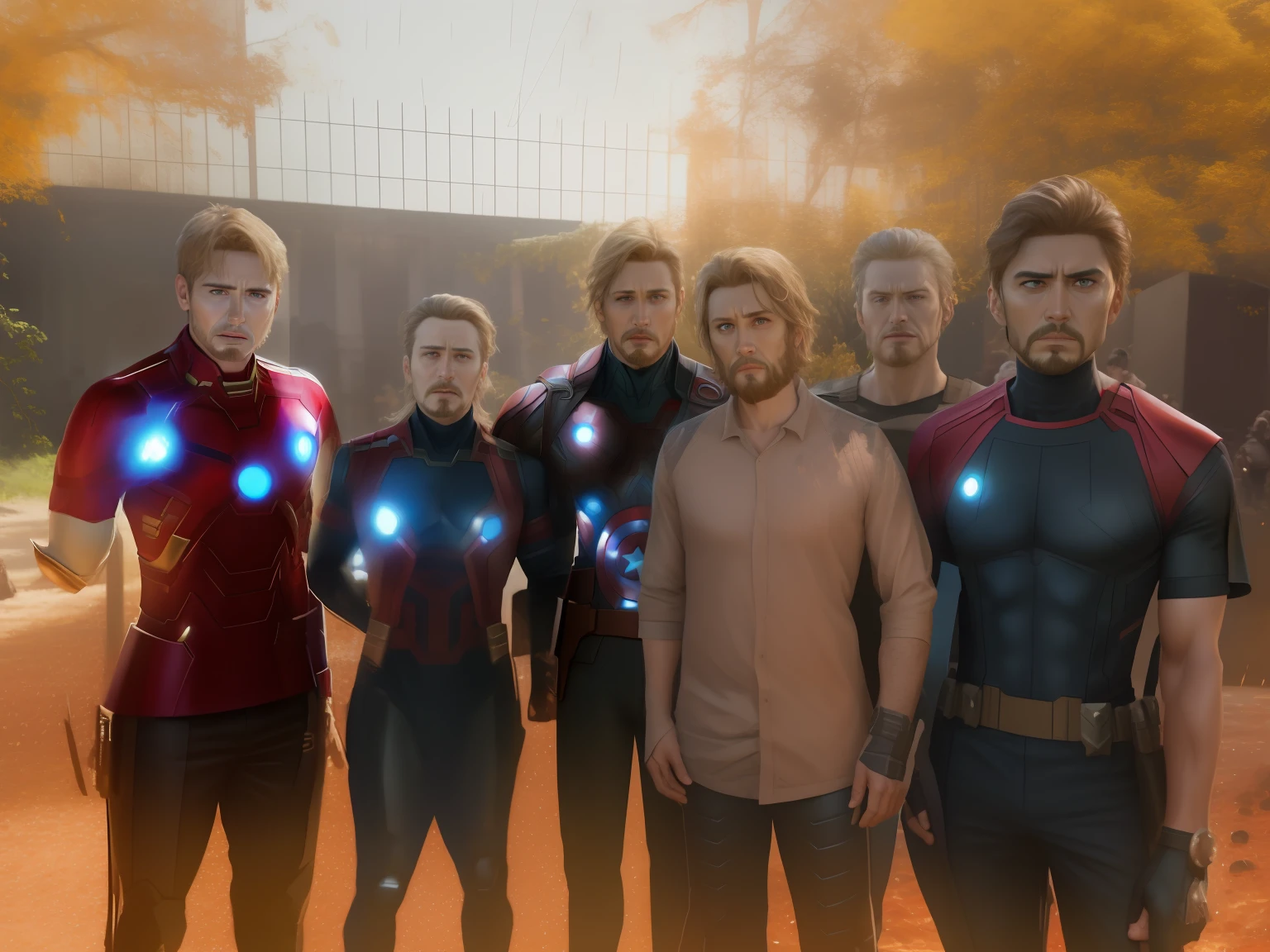 Realistic looking, realistic face, avengers