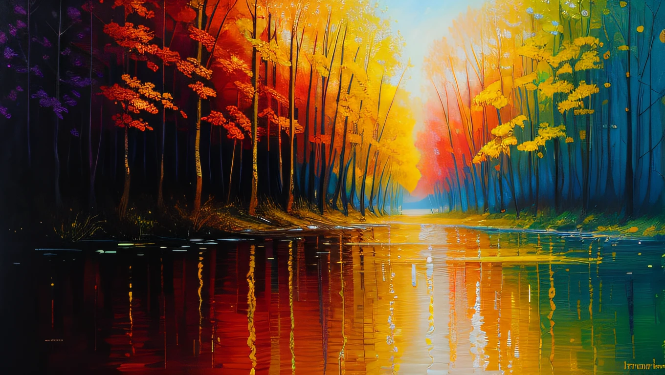 No frame,Oil on canvas artist, tmasterpiece, (Impressionist oil painting: 1.4), illustratio: 1.2, scenecy, abstract artistic, Color block style, intricately details,golden section