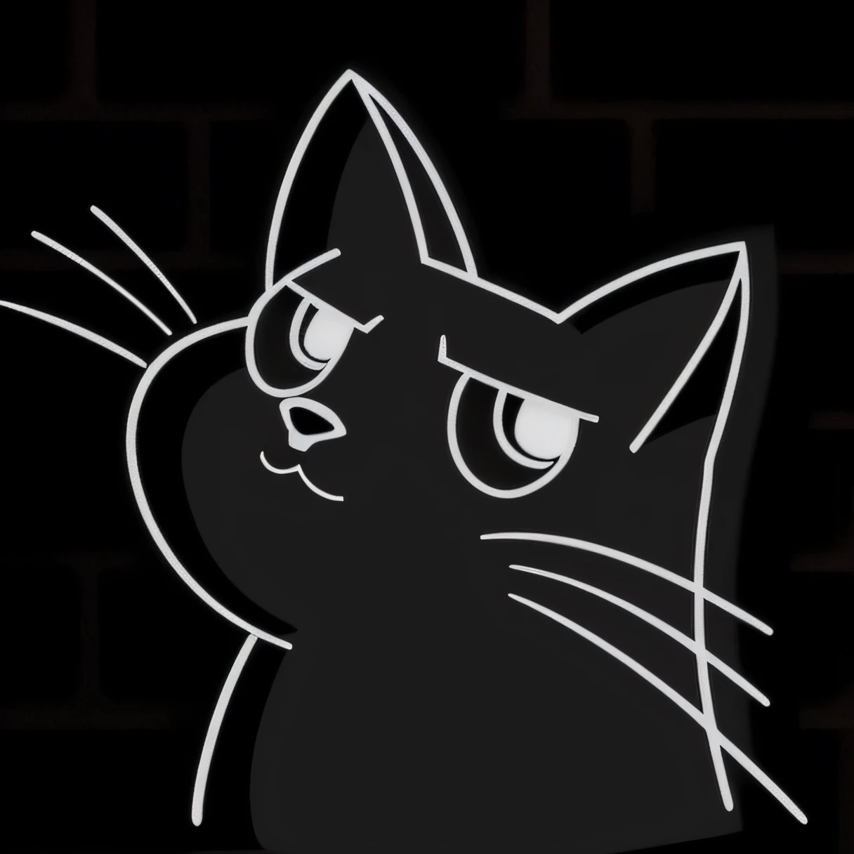 transforme esse gato preto em um lobo sem perder o design da arte