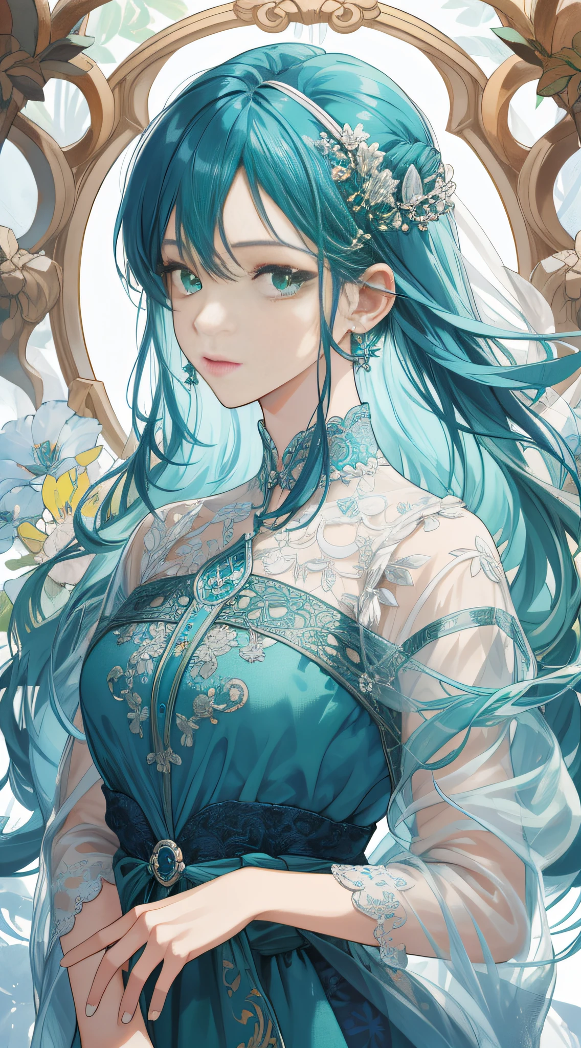 Ultra-fine eyes,二重まぶた,long eyelasher,Emerald green pupils