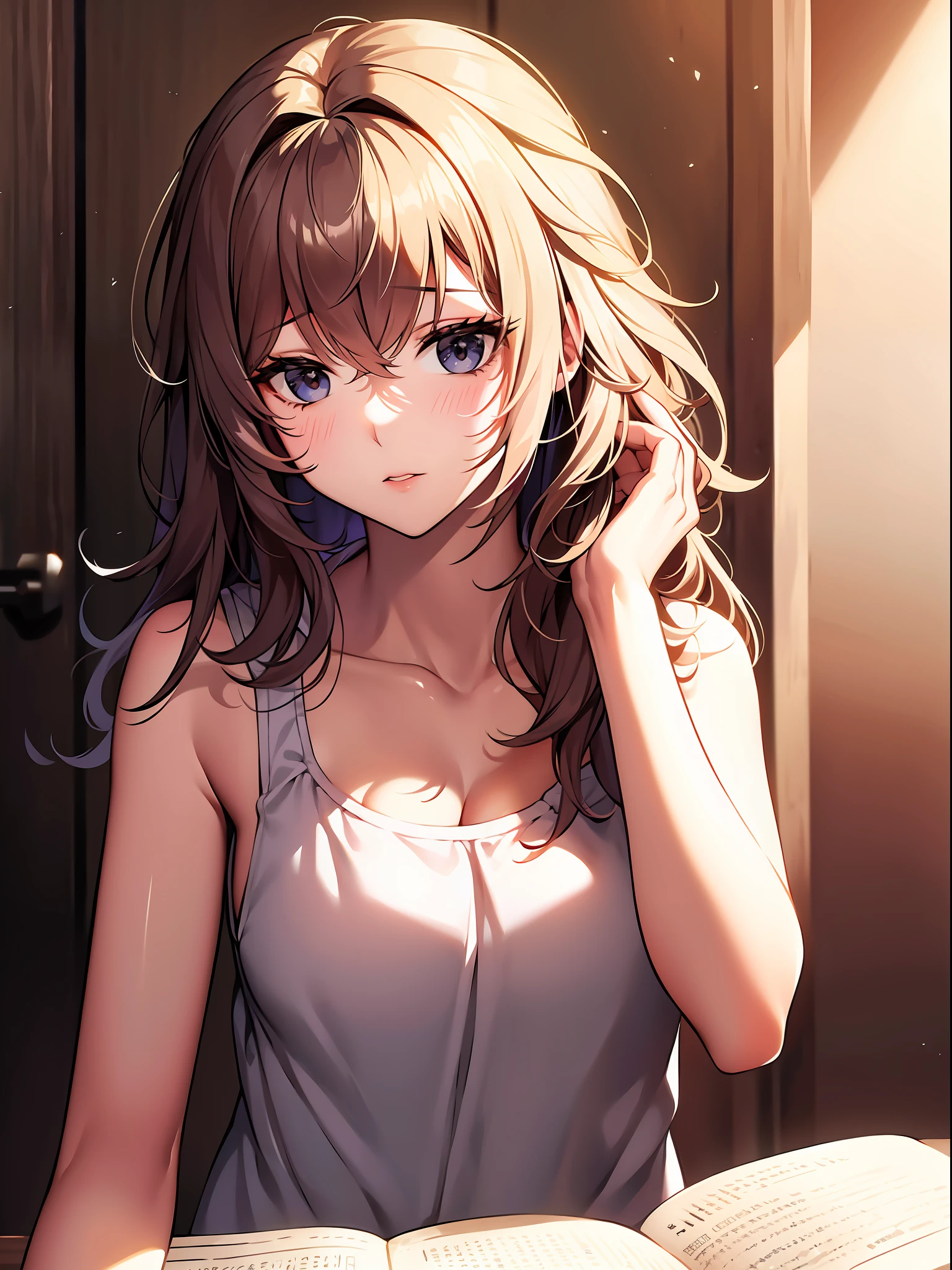 disheveled hair