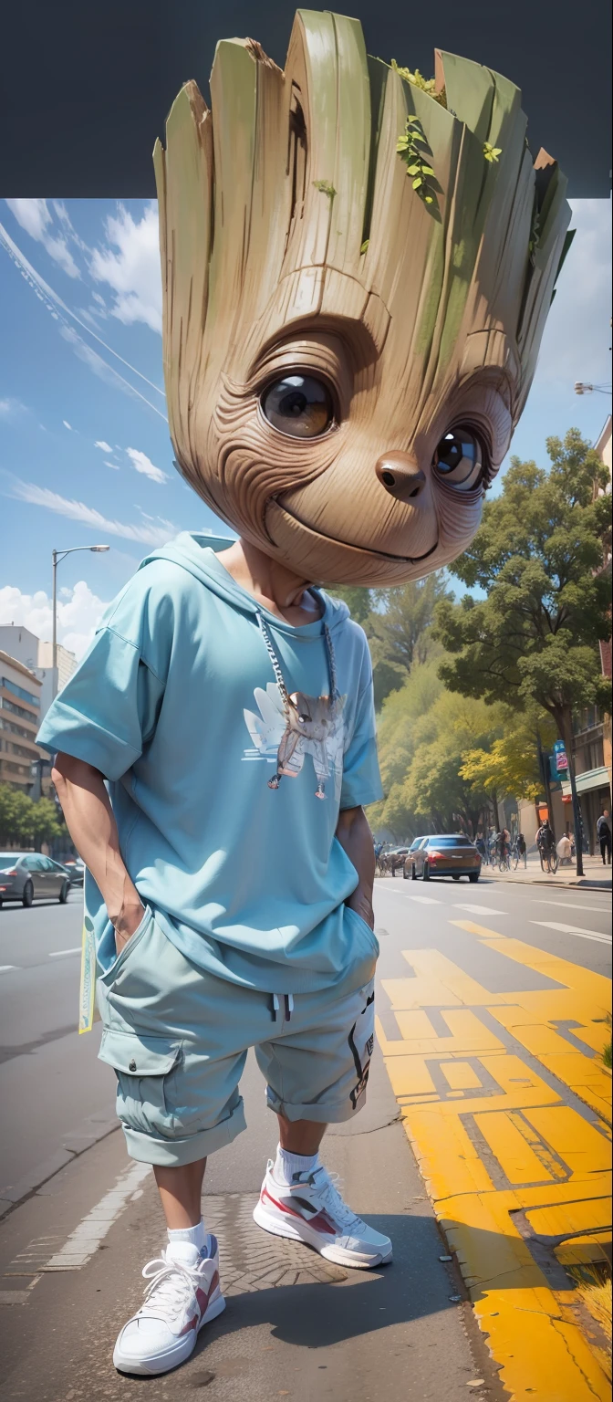 Groot in street wear style
