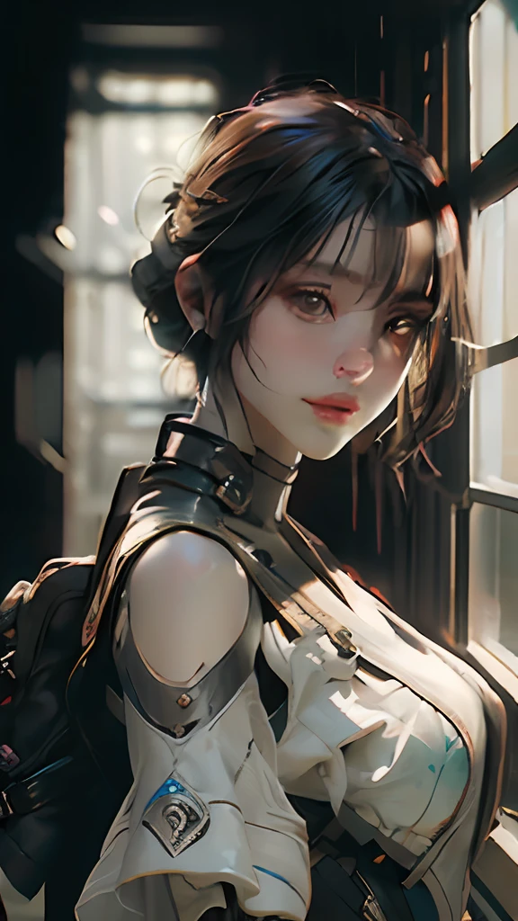 ((Best quality)), ((masterpiece)), (detailed:1.4), 3D, an image of a beautiful cyberpunk female,HDR (High Dynamic Range),Ray Tracing,NVIDIA RTX,Super-Resolution,Unreal 5,Subsurface scattering,PBR Texturing,Post-processing,Anisotropic Filtering,Depth-of-field,Maximum clarity and sharpness,Multi-layered textures,Albedo and Specular maps,Surface shading,Accurate simulation of light-material interaction,Perfect proportions,Octane Render,Two-tone lighting,Wide aperture,Low ISO,White balance,Rule of thirds,8K RAW,