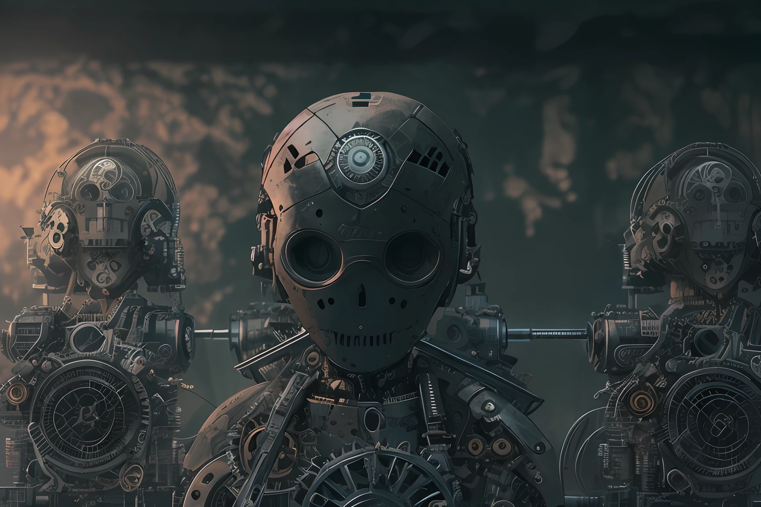 black dummy without a face, ((((with head mechanical brains)))), warrior, weapon behind the back, apocalypse after war atmosphere in the background
(closeup:0.2), epic realistic, epic pose, bokeh 4k textures, faded, neutral colors, muted colors, dimmed colors, film grainy, lut, technicolor, low contrast, ((((HDR++)))), ((((muted colors)))), ((((cinematic look)))), soothing tones, insane details, intricate details, intricate scene, artstation, hyperdetailed, cinematic shot, adobe lightroom, photolab, warm lights, dramatic light, vignette, complex background, dim colors, exposure blend, slate gray atmosphere, (vsco:0.3)