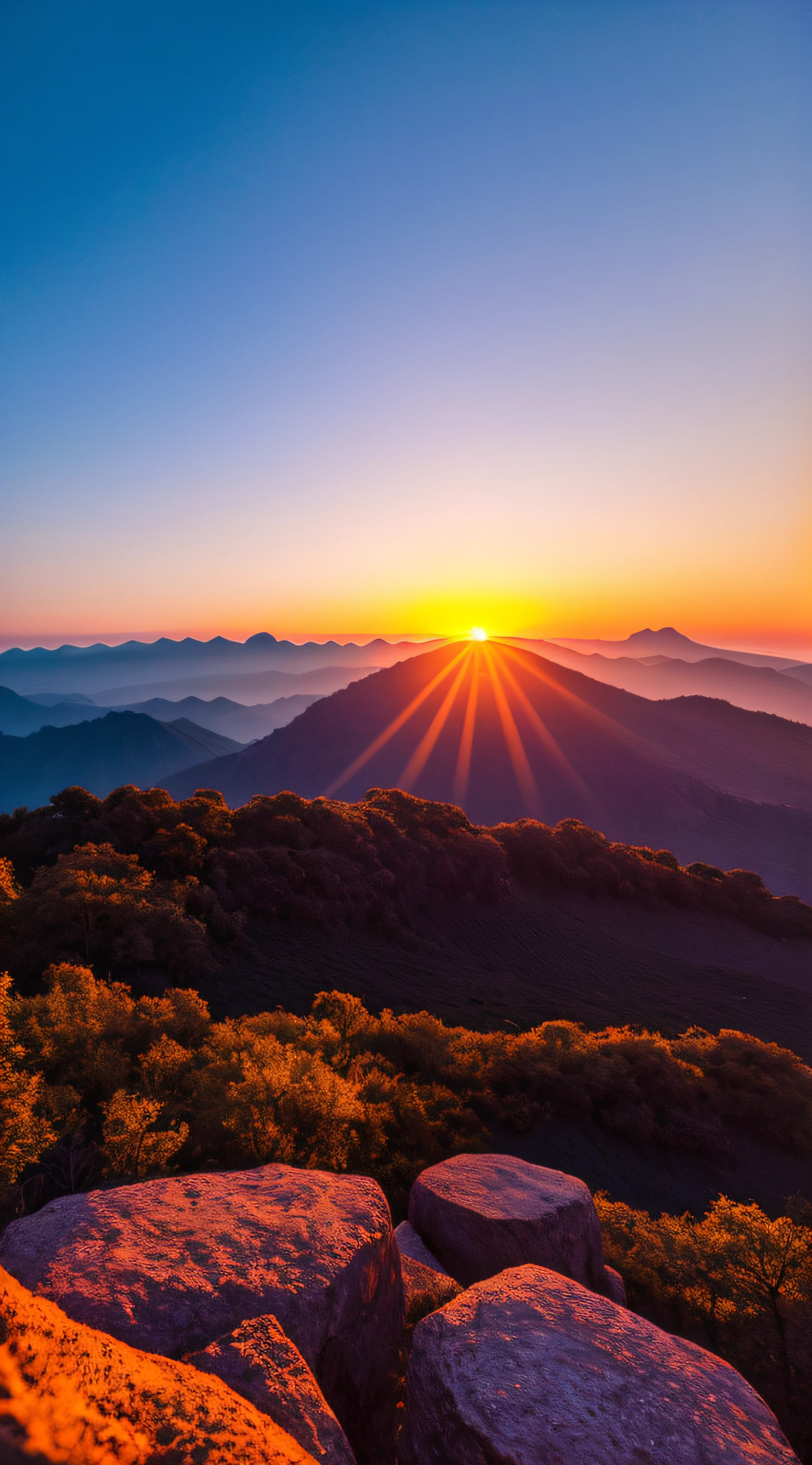 Sunset, evening glow, distant view, realistic, rich colors, gorgeous and colorful, wide-angle lens, shooting in the evening, positive film, naturalistic style, high-definition filming.