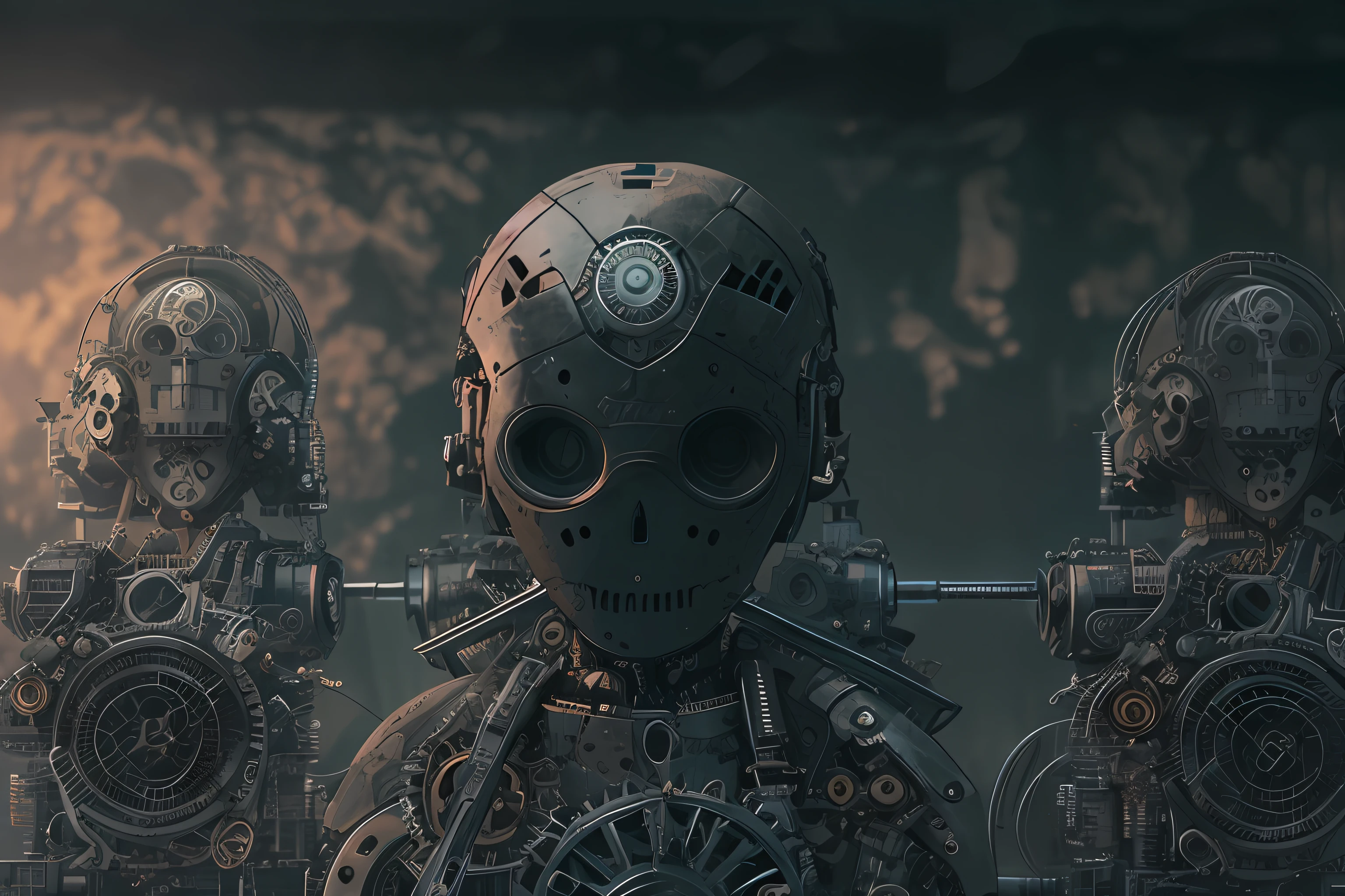 black dummy without a face, ((((with head mechanical brains)))), warrior, weapon behind the back, apocalypse after war atmosphere in the background
(closeup:0.2), epic realistic, epic pose, bokeh 4k textures, faded, neutral colors, muted colors, dimmed colors, film grainy, lut, technicolor, low contrast, ((((HDR++)))), ((((muted colors)))), ((((cinematic look)))), soothing tones, insane details, intricate details, intricate scene, artstation, hyperdetailed, cinematic shot, adobe lightroom, photolab, warm lights, dramatic light, vignette, complex background, dim colors, exposure blend, slate gray atmosphere, (vsco:0.3)