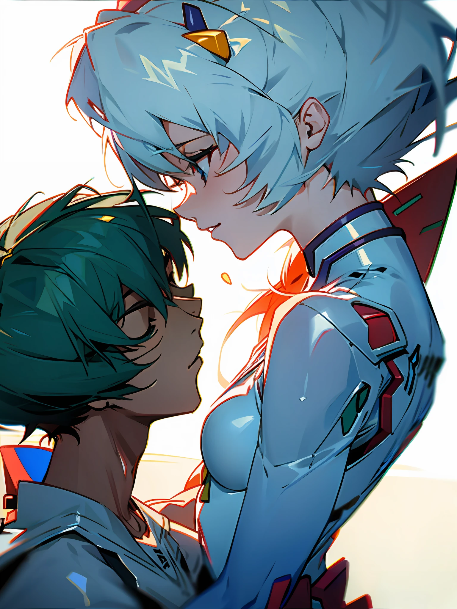 Asuka and Rei Ayanami kiss