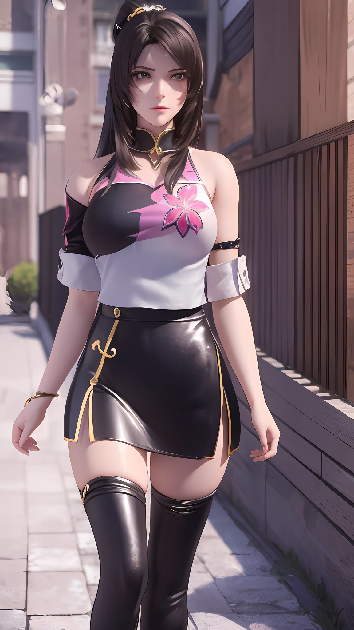 anime - style image of a woman in a short skirt and shirt, seductive anime girls, Smooth anime CG art, Surrealism female students, Surrealism female students, thighhighs and skirt, photorealistic anime girl rendering, beautiful and seductive anime woman, Realistic schoolgirl, Realistic anime 3 D style, 3 d anime realistic, Beautiful Anime High School Girls