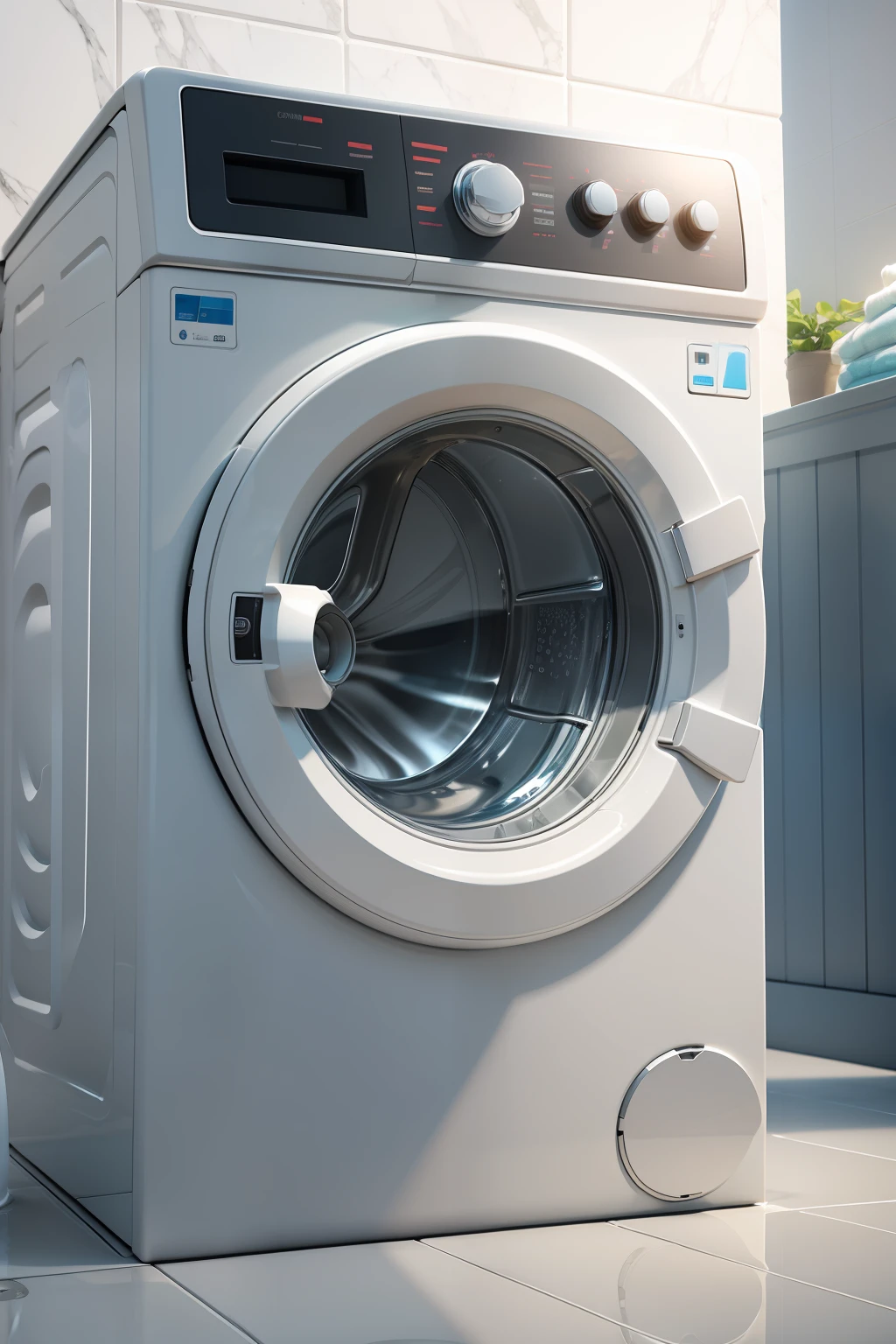 washing machine，3D water flow，POP，Selling point advertising