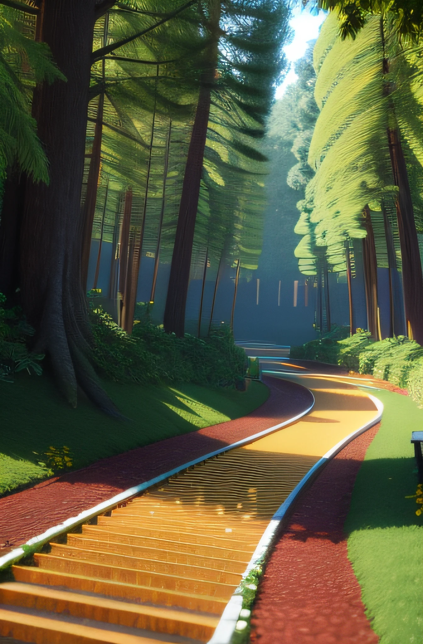 3D 4K. floresta, guerreiro