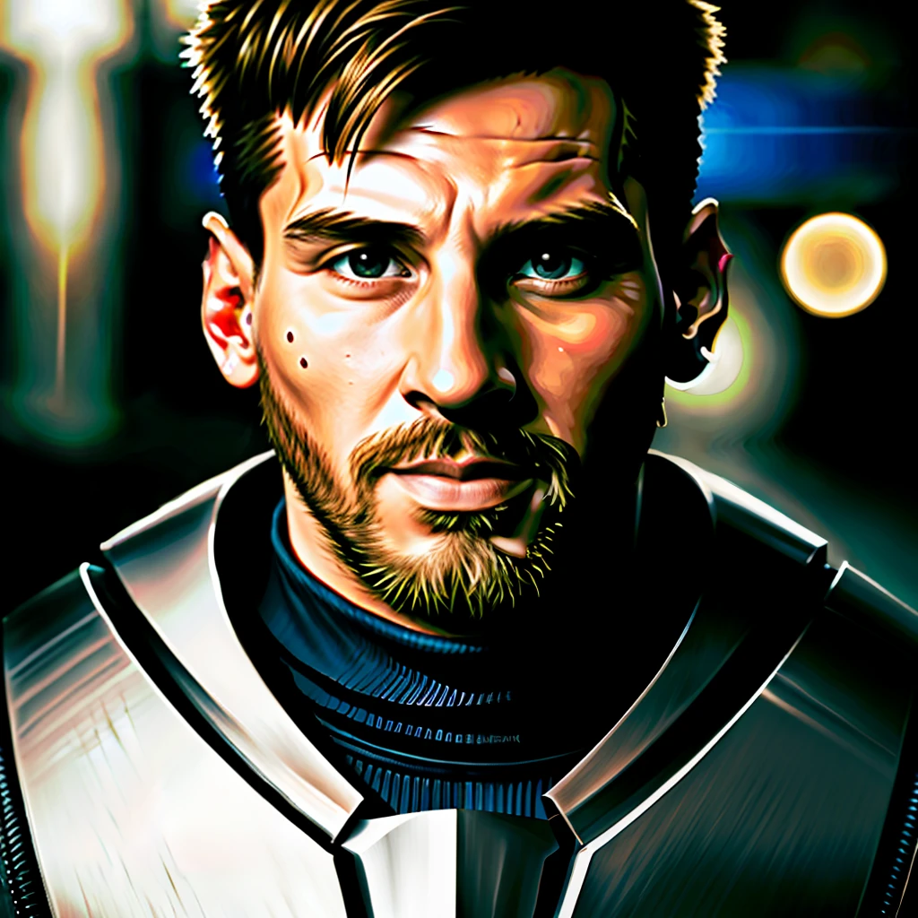 Portrait photo of handsome man (lonel messi) in a worn mech suit, ((light bokeh)), intricate, (steel metal [rust]), elegant, sharp focus, photo by greg rutkowski, soft lighting, vibrant colors, masterpiece, ((streets)), detailed face
8 k, 1 6 k (FRUITFUSION:0.31):(BRTDRPP:0.14):(LIQUID SPLASH:1.2)