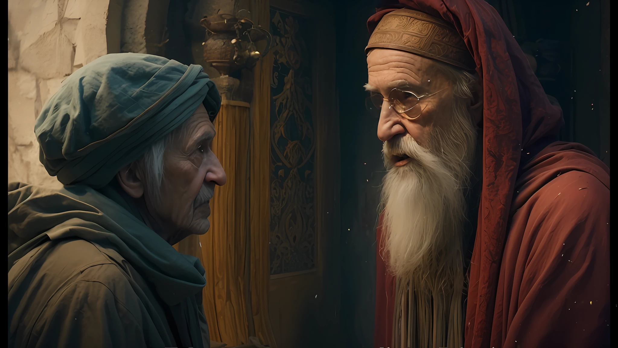 There is a man with a long beard and a red robe, por Altoon Sultan, Directed by: Alexander Kucharsky, Directed by: Ludwik Konarzewski, Directed by: Ludwik Konarzewski Jr, Directed by: Aleksander Gierymski, Directed by: Tadeusz Pruszkówski, Directed by: Laszlo Balogh