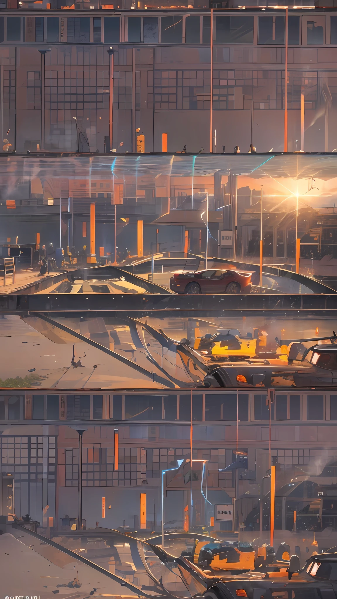 (nvinkpunk: 1.2) (SNTHWVE style: 0.8) VAL1 mk4Supra VAL2, light wave, sunset, complex, highly detailed