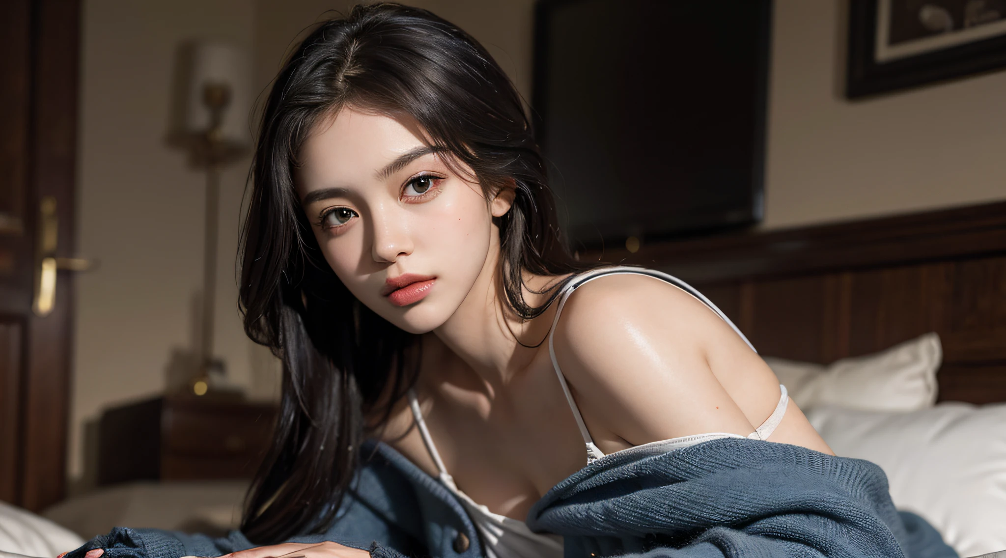 Best quality,masterpiece,ultra high res,(photorealistic:1.4),1girl,shoulder,charming,Looking at the camera,