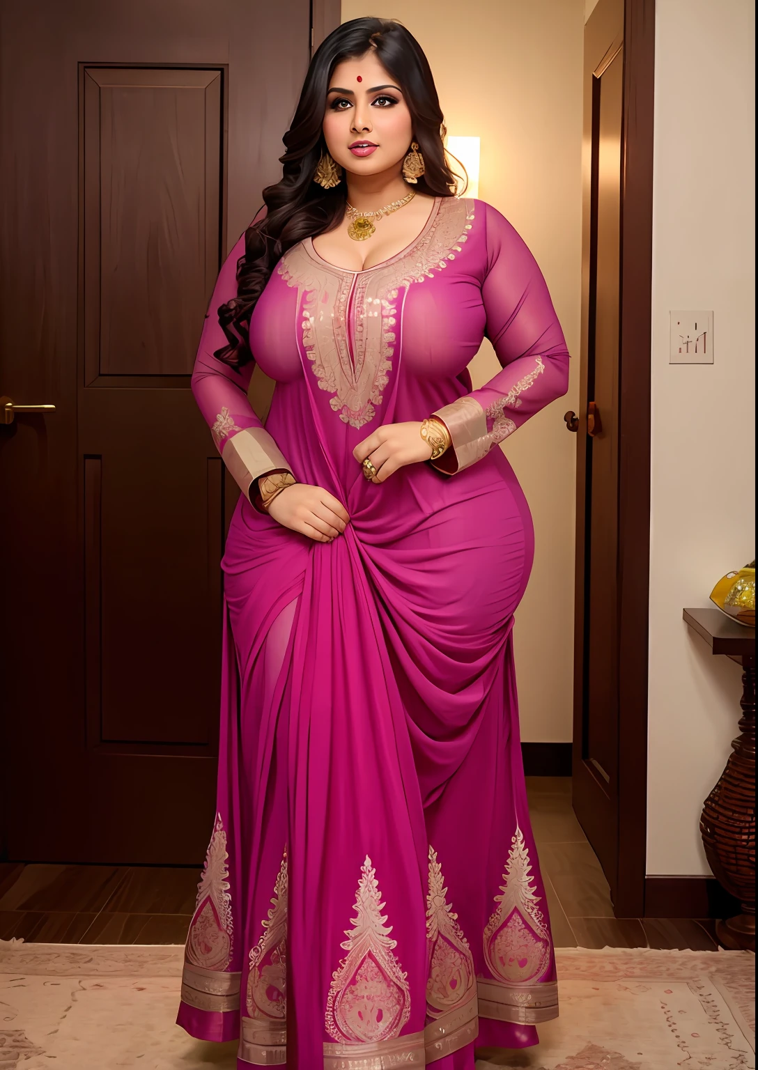 Busty (bbw) indian mom body with big ass shalwar kameez