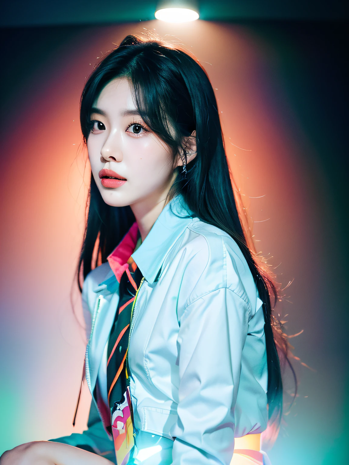 ((Realistic lighting, best qualtiy, 8K, tmasterpiece:1.3)), (Smoothness,digitial painting),from the front side, Extremely detailed magazine cover style digital painting, (Magazine cover style illustration of fashionable women dressed vibrantly),Sailor Moon cos,Rei Fire is reborn, Ultra-fine face,Fine eyes,xision wu, Choi Hyun-hwa, gongbi, xintong chen, jaeyeon nam, Lee Ji-eun, lee ji eun, wenfei ye, inspirado por Kim Jeong-hui, headshot profile picture, jiyun chae, Yun Ling, adding a touch of fantasy to the scene, The cover text should be bold and eye-catching,Plus the title of the magazine and the catchy headline,The overall style should be modern and trendy,Focus on fashion and fantasy,Helvetica-Bold,(photographed using Sony A9 II,100mm lens,f/ 2.8 aperture),edge lit,twotonelighting,The light is dim,low tune,Award-winning photo portrait posed in a dark studio,