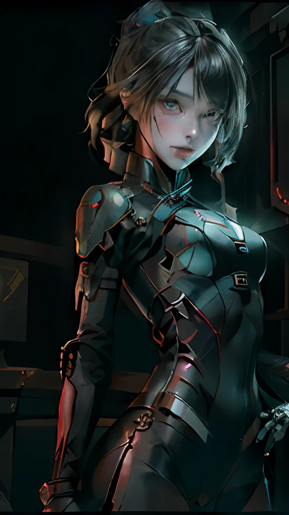 ((best qualtiy)), ((tmasterpiece)), (the detail:1.4), 3D, A cyberpunk female figure wounded on the battlefield,HDR(HighDynamicRange),Battle damage,Bloodstained wounds on the face,Dirty face,The face is covered with wounds,Broken clothes,on cheongsam,The expression is fierce,Fierce,big red lips,Green eyes,bleed,Mechanical gloves,Ray traching,NVIDIA RTX,Super-Resolution,Unreal 5,Subsurface scattering、PBR Texture、post-proces、Anisotropy Filtering、depth of fields、maximum definition and sharpness、Many-Layer Textures、Albedo e mapas Speculares、Surface Coloring、Accurate simulation of light-material interactions、perfectly proportions、Octane Render、Two-colored light、largeaperture、Low ISO、White balance、the rule of thirds、8K RAW、Holding a knife into the man's chest