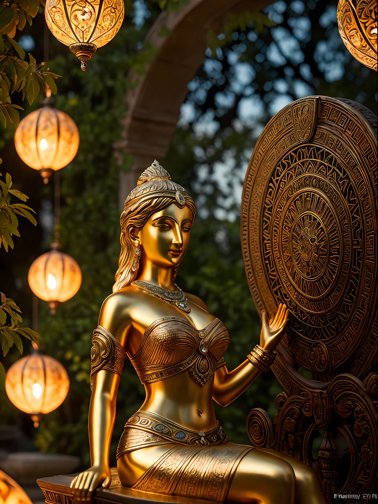 A mystic, magical and charming good-looking Tarot reader man, detailed eyes and face. in a beautiful room full of Tarot themes objects. intricate details, UHD, 8k. (masterpiece, high resolution, photorealistic: 1.4), (capturing a stunning, Nike Goddess statue at a Greek garden: 1.3) (Sony Alpha a7R IV camera expertly accustomed at capturing this captivating moment: 1.2), (combined with a versatile Sony FE 24-70mm f/2.8 GM lens, ensuring every detail is captured beautifully: 1.2), (Bright sun enhancing the beauty of the scene: 1.2), (Breath-taking photo of mesmerizing statue displaying her stunning beauty: 1.2), intricately detailed bio-incandescent luminosity background