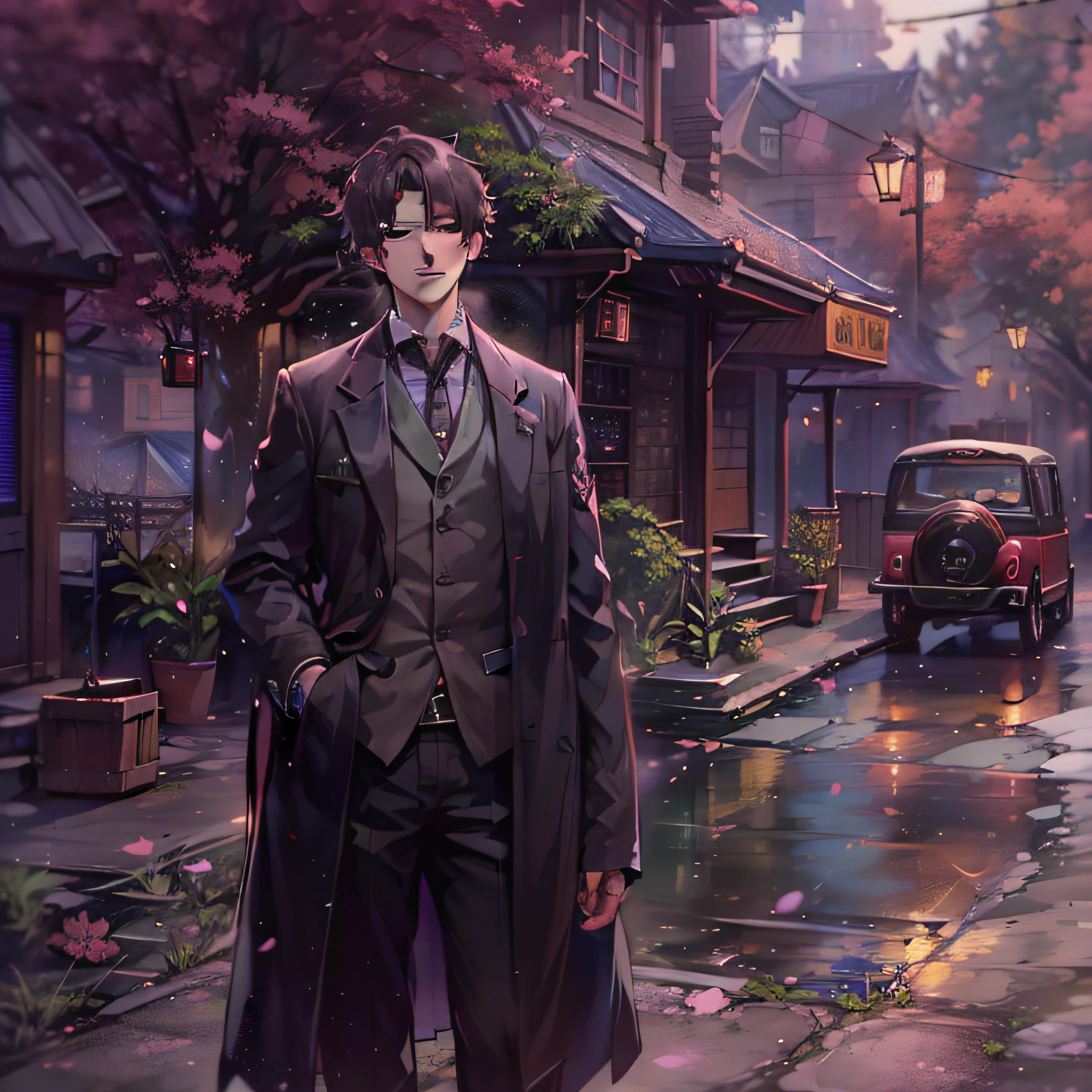​masterpiece、Melancholy young man、Poor figure、tense look、fine lines、Young man in withered black suit、Chong Broad Hut、１a person々youthfulness、Landscape with rusty shades、２０Century London、Sherlock Holmes ＆ The city of London where John Watson played an active role、Victorian、RAW photo of a landscape、detaile、Photorealsitic、hyper realistic photography、8K UHD、Digital SLR、Soft lighting、hightquality、film grains、FujifilmXT3、(​masterpiece)、Human perspective、People's eye level、​masterpiece、top-quality、Highly elaborate CG Unity 8K wallpapers、an oil painting、awardwinning photo、Bokeh、depth of fields、nffsw、bloom、chromatic abberation、Photorealsitic、Very detailed、art  stations、Trending on CGSociety、Convoluted、high details、Dramatic、Volumetric lighting、artwork in the style of guweiz, guweiz masterpiece, guweiz on pixiv artstation, guweiz, guweiz on artstation pixiv, by Yang J, in the art style of bowater, loish and wlop
