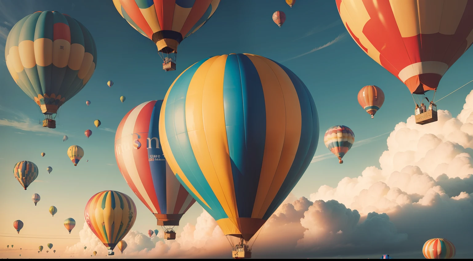 1 colorful hot air balloon
