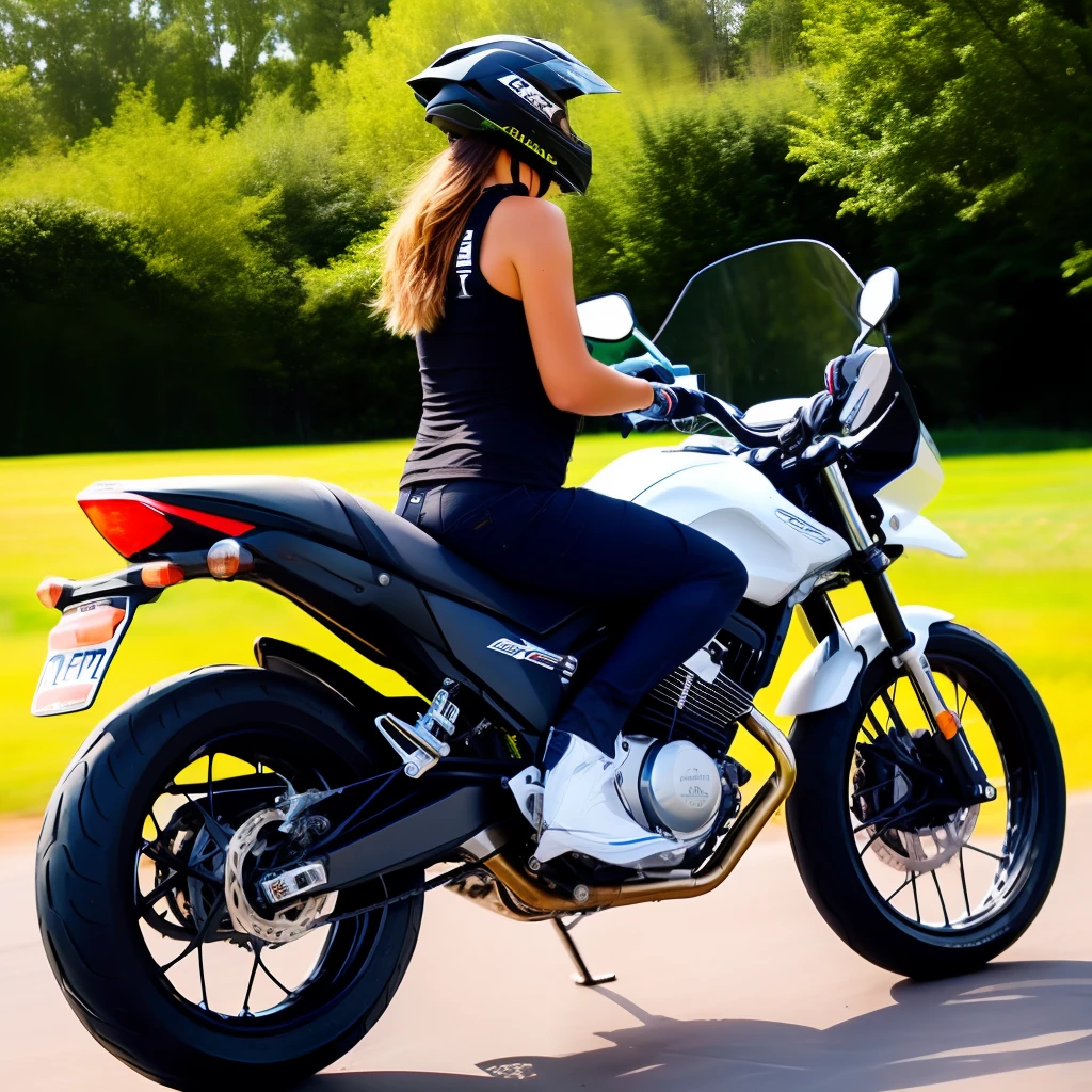 Girl riding big bikes real