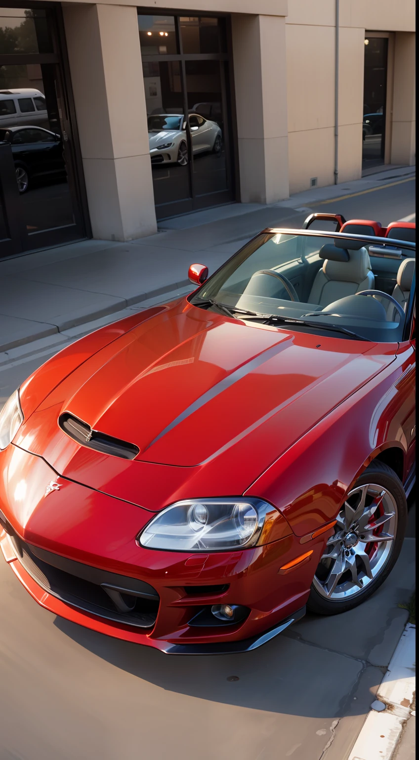 Red Convertible GT Cougar Car with 18 Chrome Rim Wheels